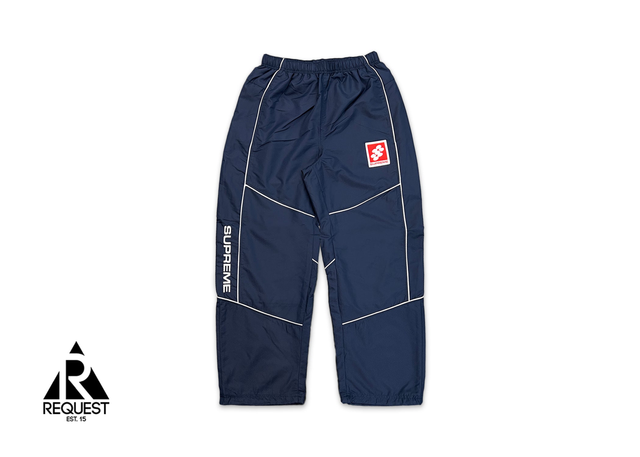 Supreme, Reflective Piping Track Pant "Navy"