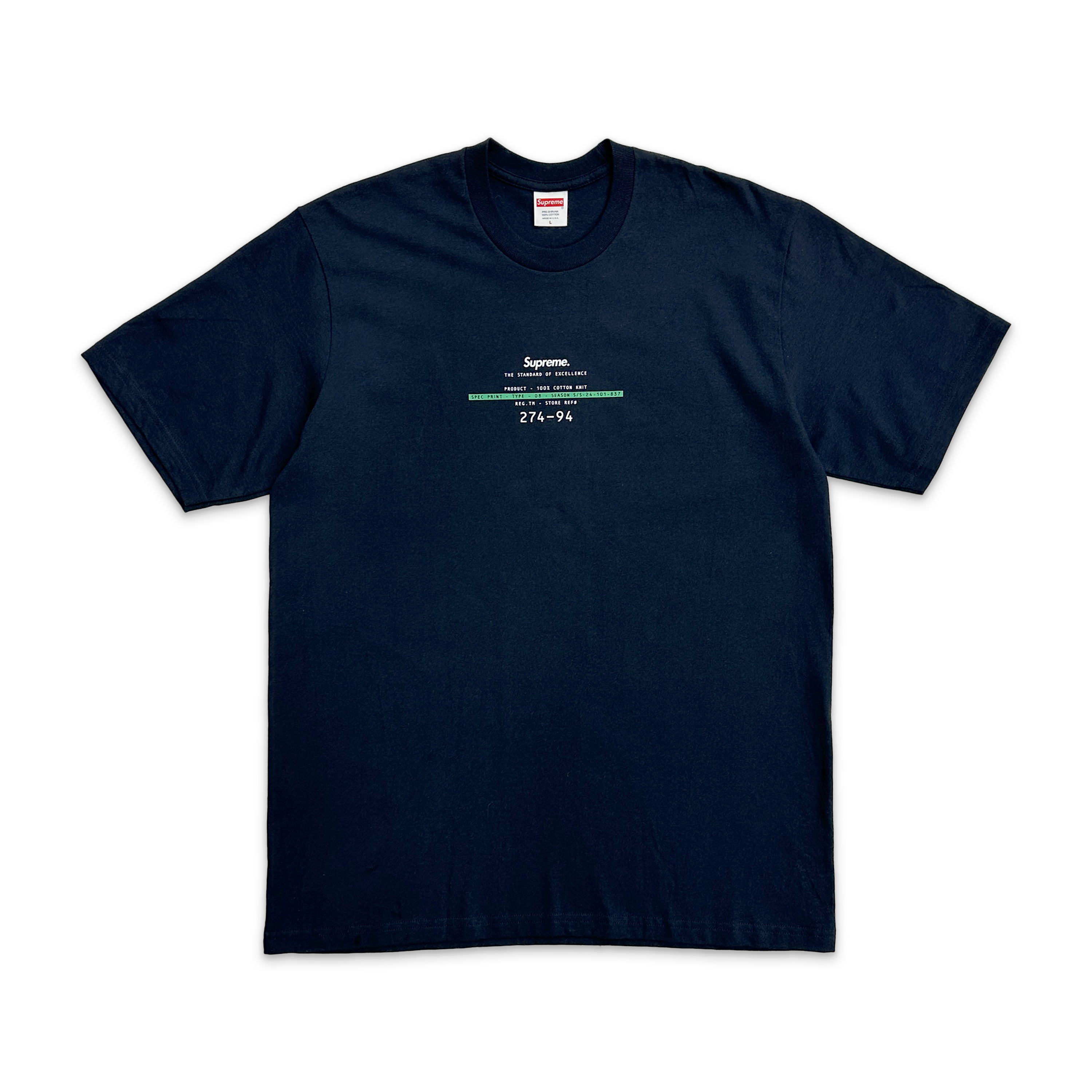 Supreme, Standard Tee 'Navy"