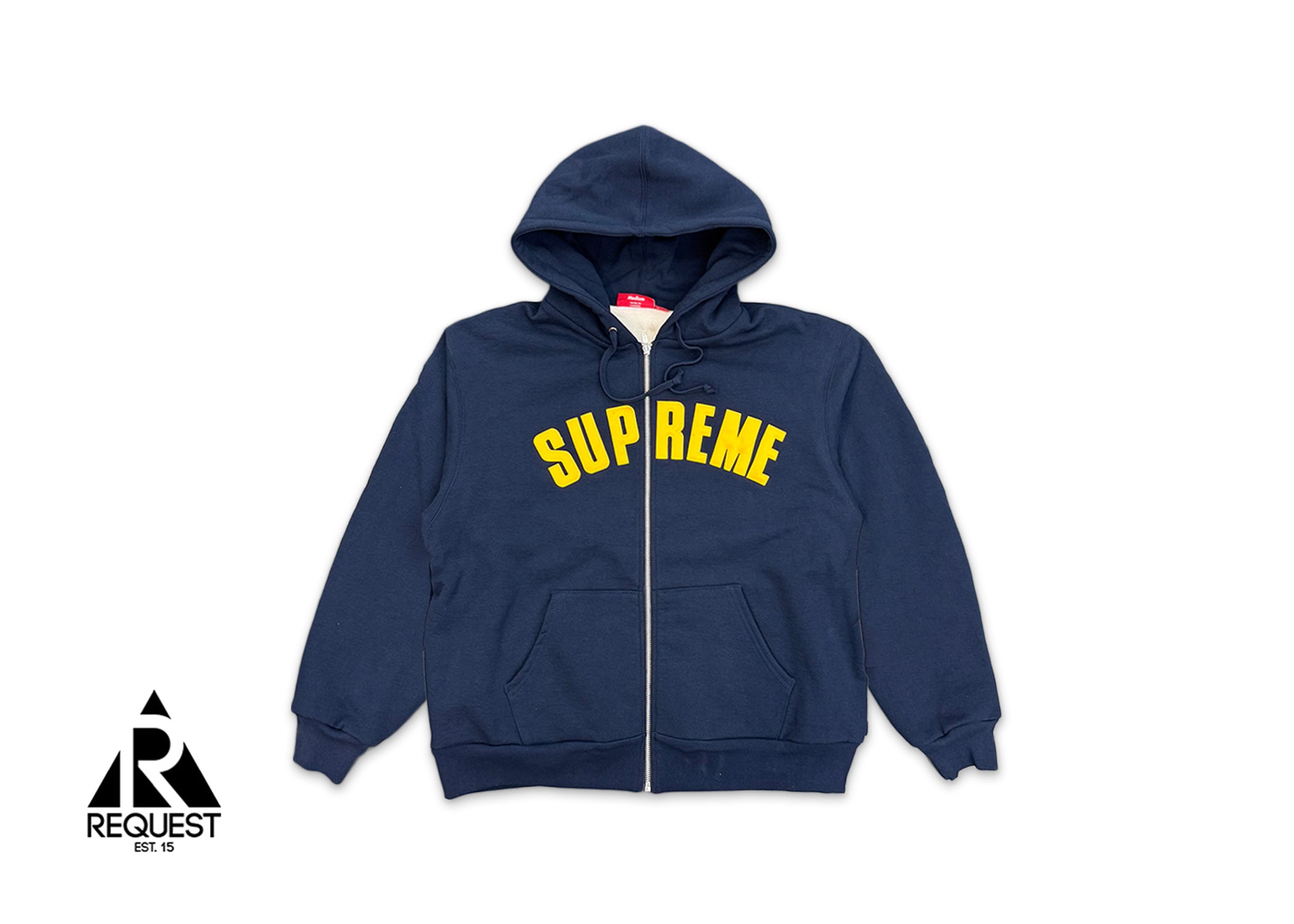 Supreme, Arc Thermal Zip Up Hooded Sweatshirt "Navy"
