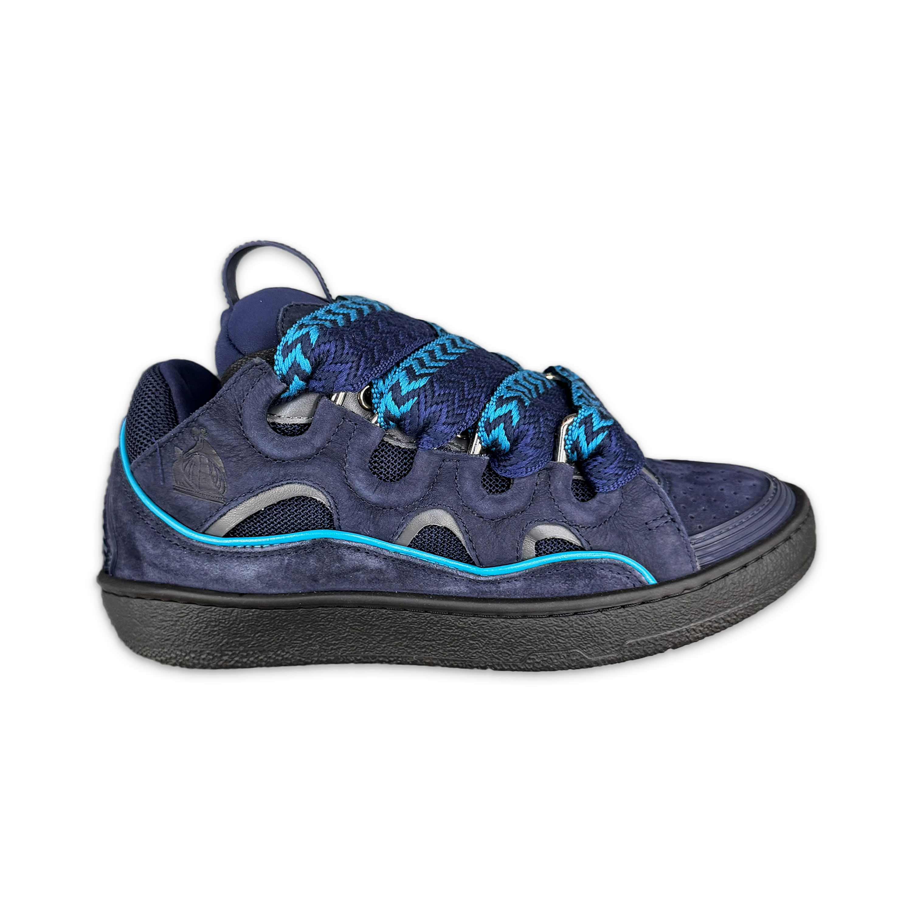 Lanvin, Curb Sneaker "Navy Blue Gray"