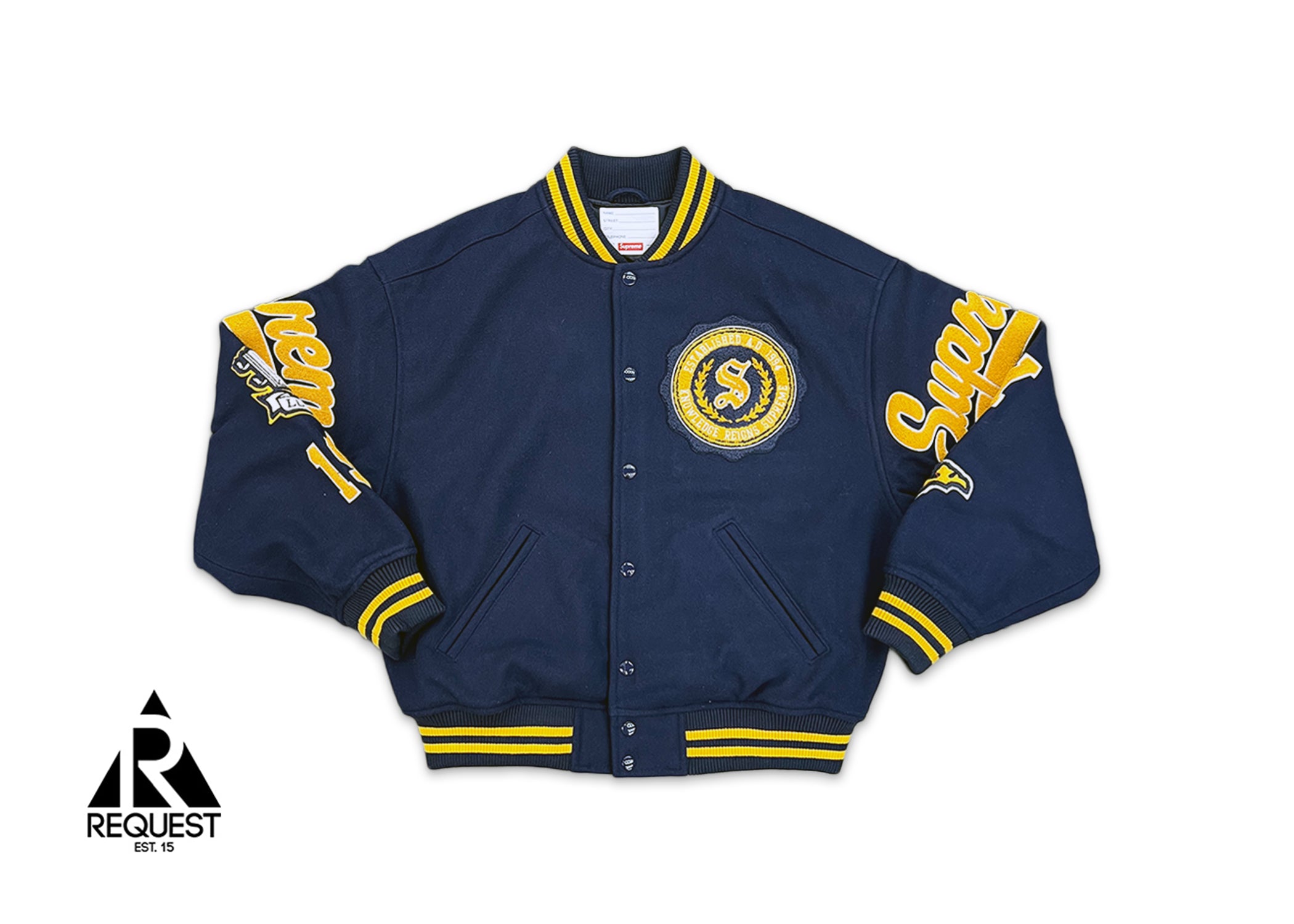 Supreme, Veritas Varsity Jacket "Navy"