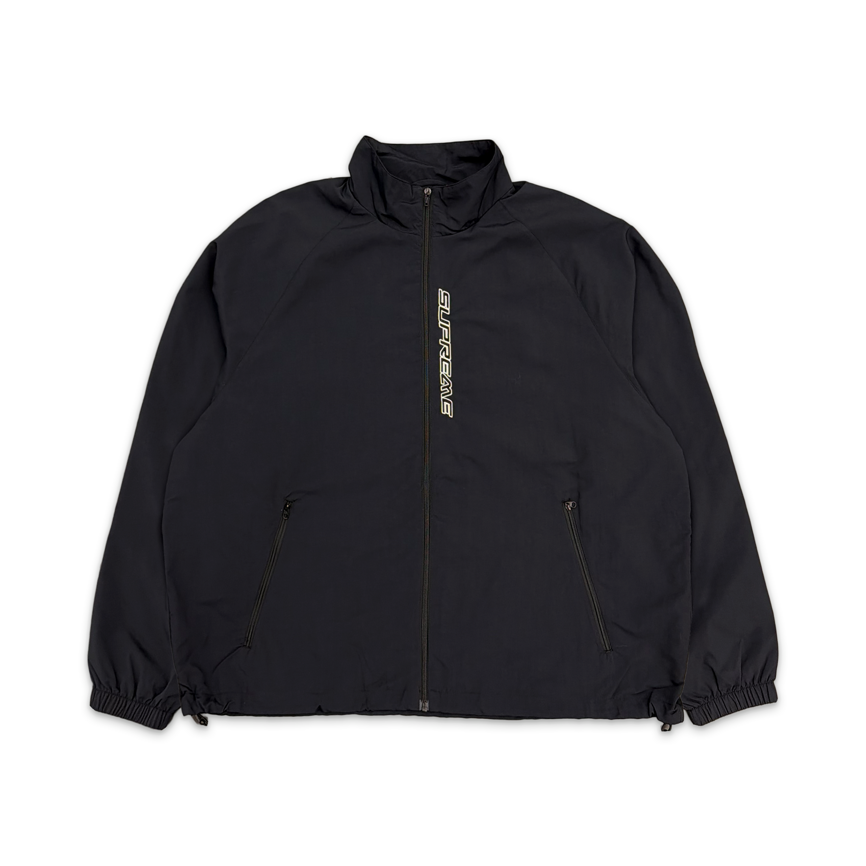Contrast Zip Track Jacket "Black"