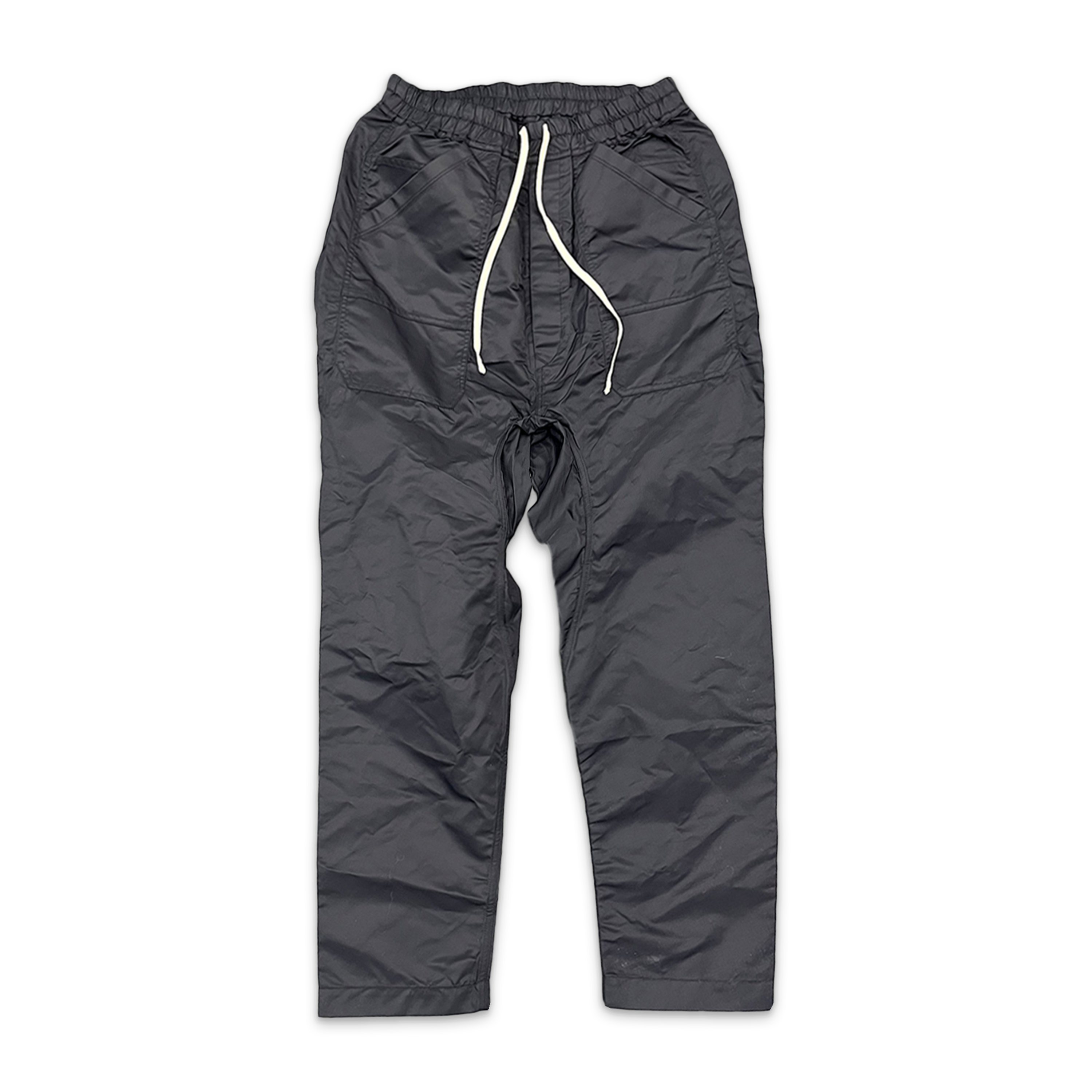 Rick Owens DRKSHDW, Nylon Drop Crotch Trousers "Black"