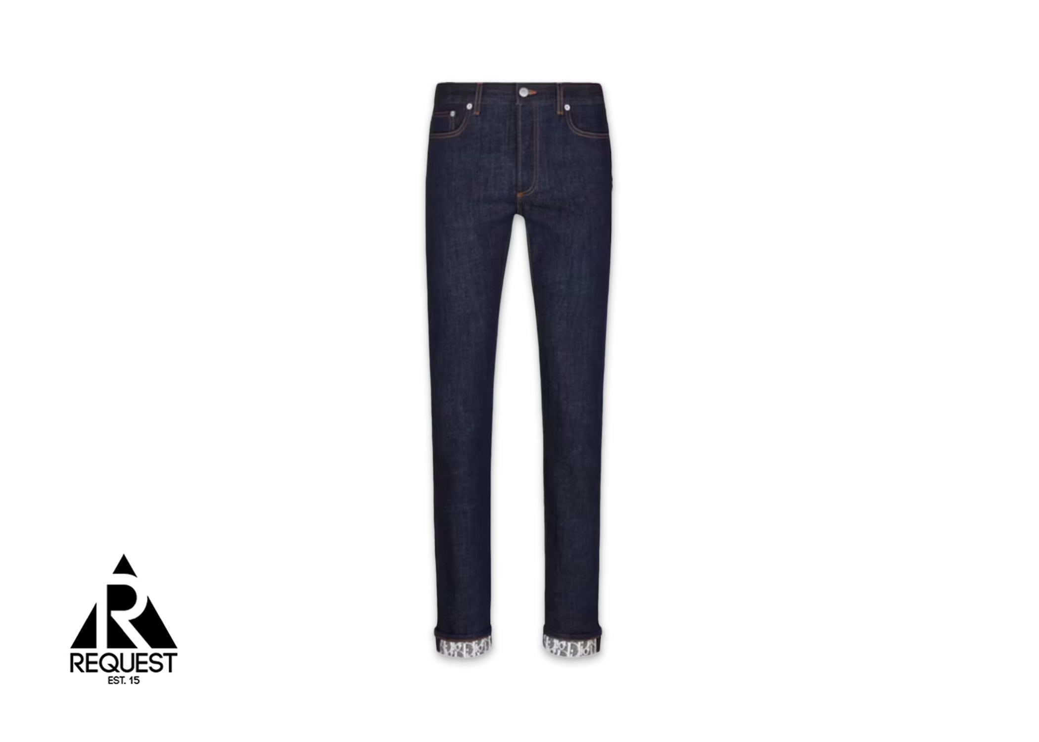 Dior Homme Slim-Fit Oblique Jeans "Blue/White"