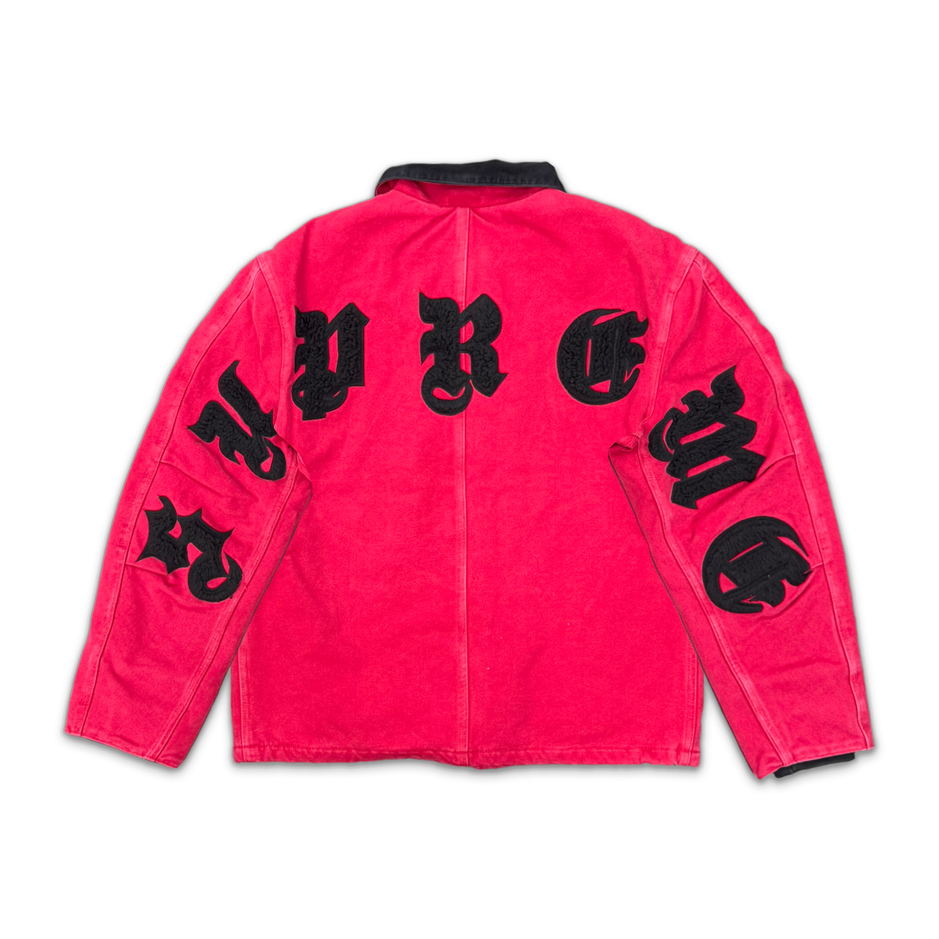 Supreme, Old English Canvas Work Jacket "Red"