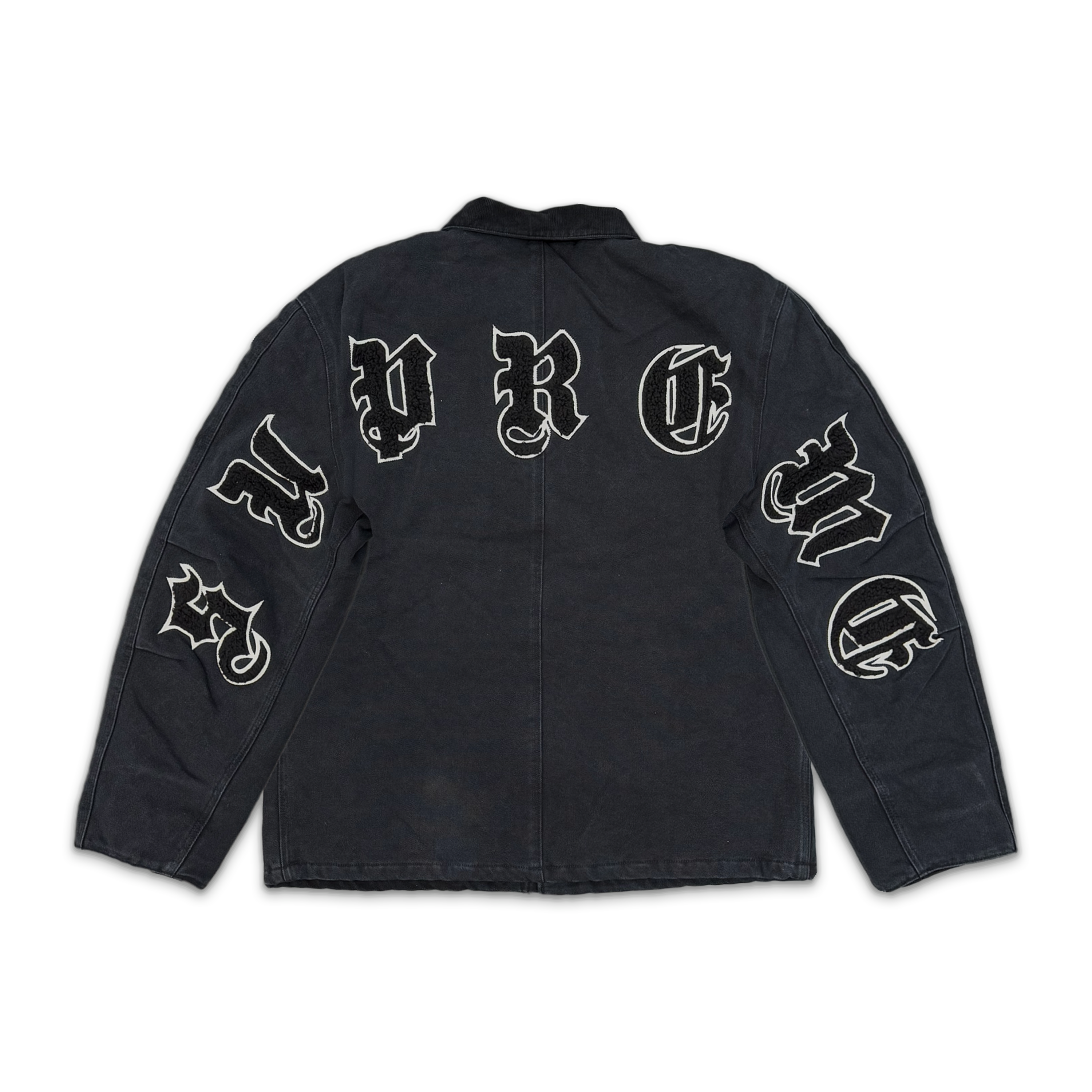 Supreme, Old English Canvas Work Jacket "Black"