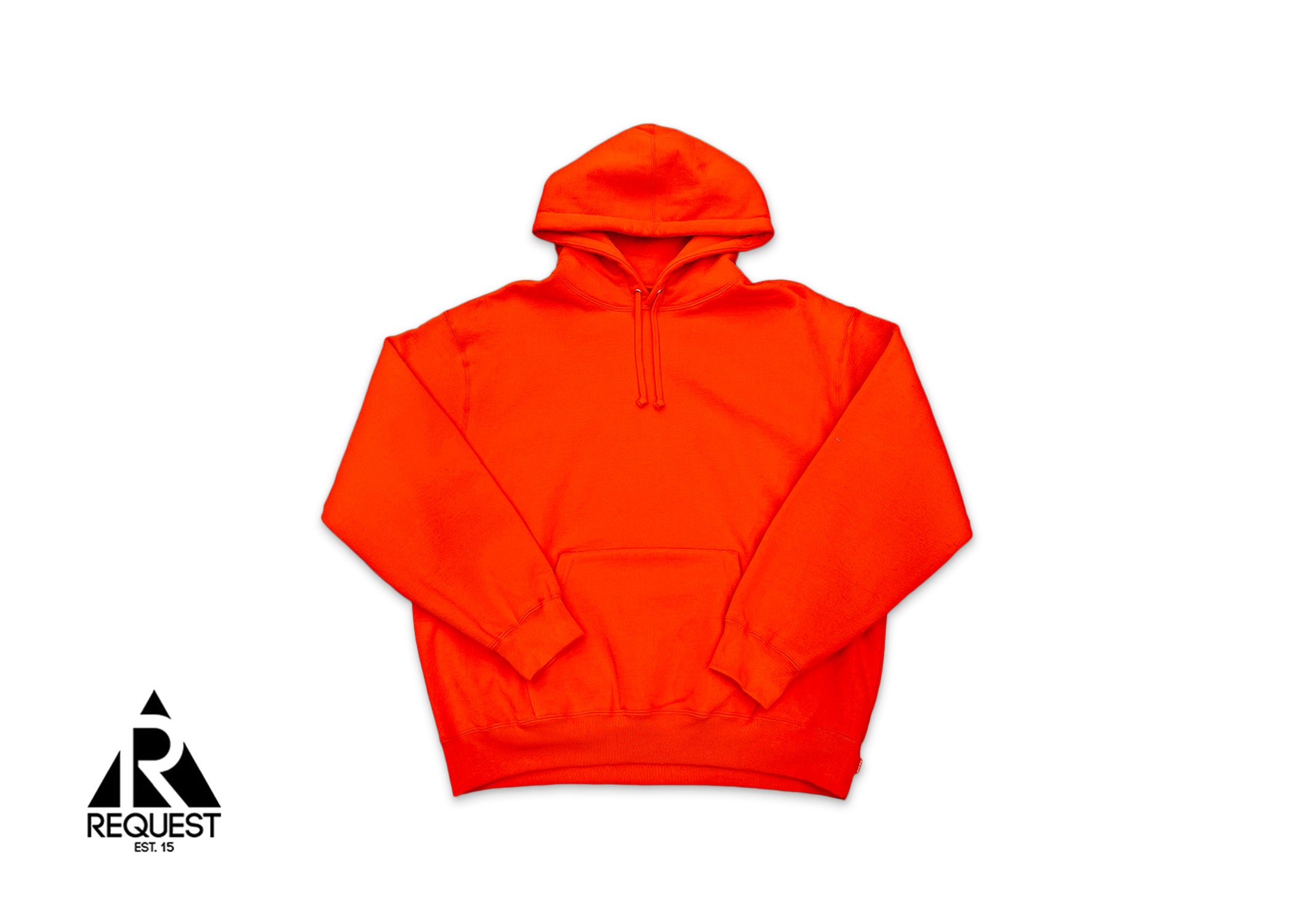 Supreme, Satin Logo Hooded Sweatshirt FW24 "Bright Orange"