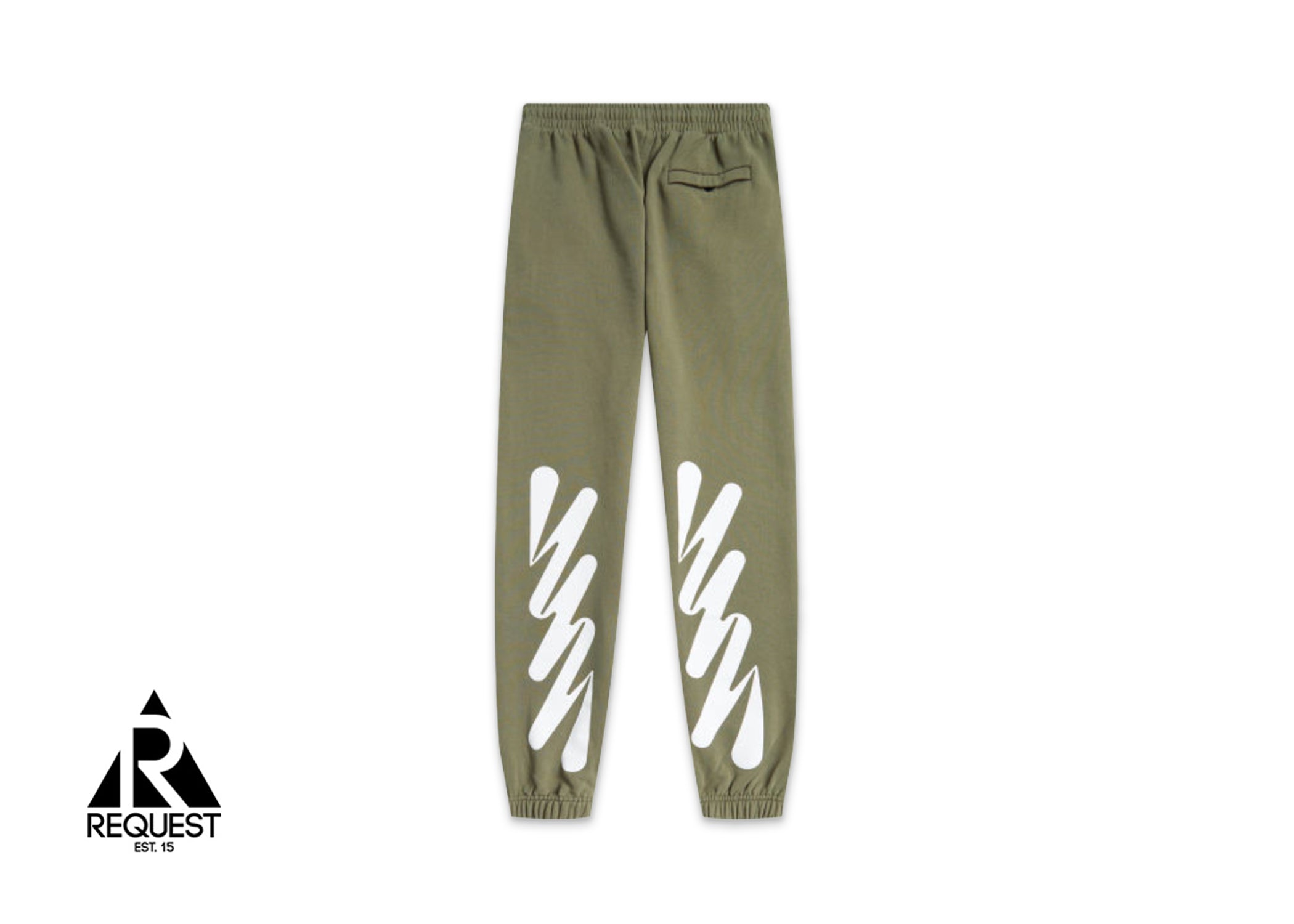Off White Wave Diagonal Slim Sweatpants "Army Green"