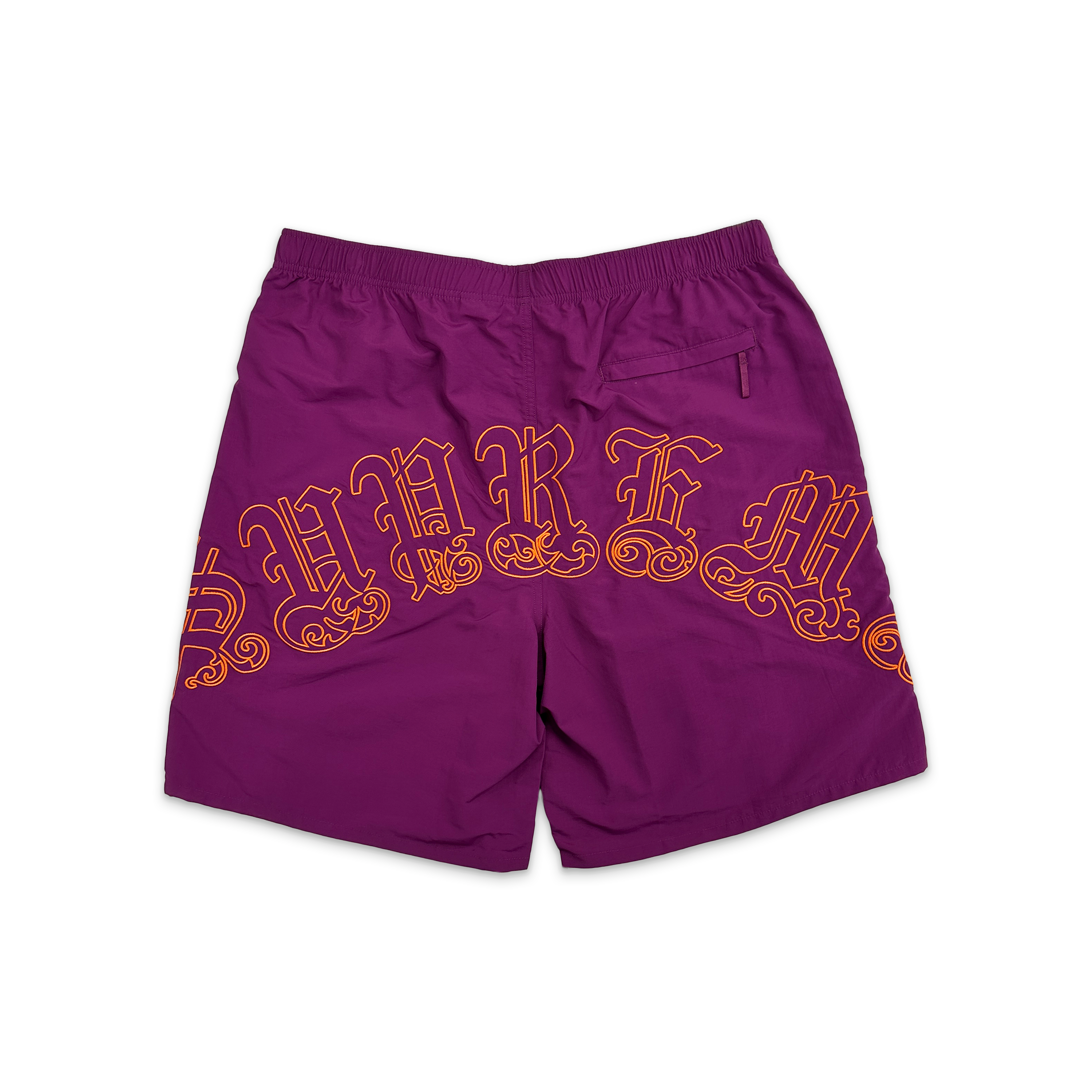 Supreme, Old English Nylon Shorts "Plum"