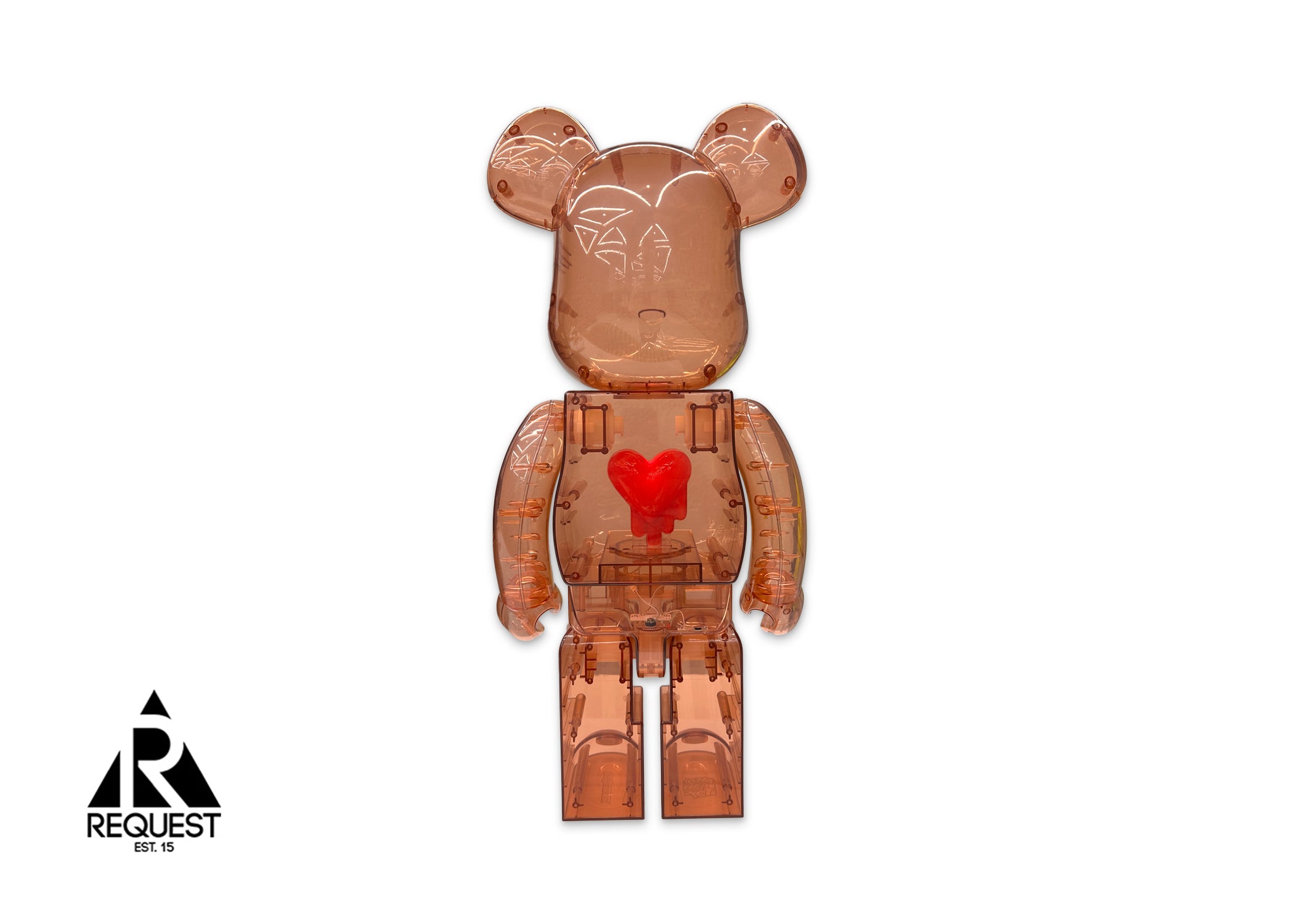 Medicom, Bearbrick 1000% "Emotionally Unavailable Clear Red Heart"