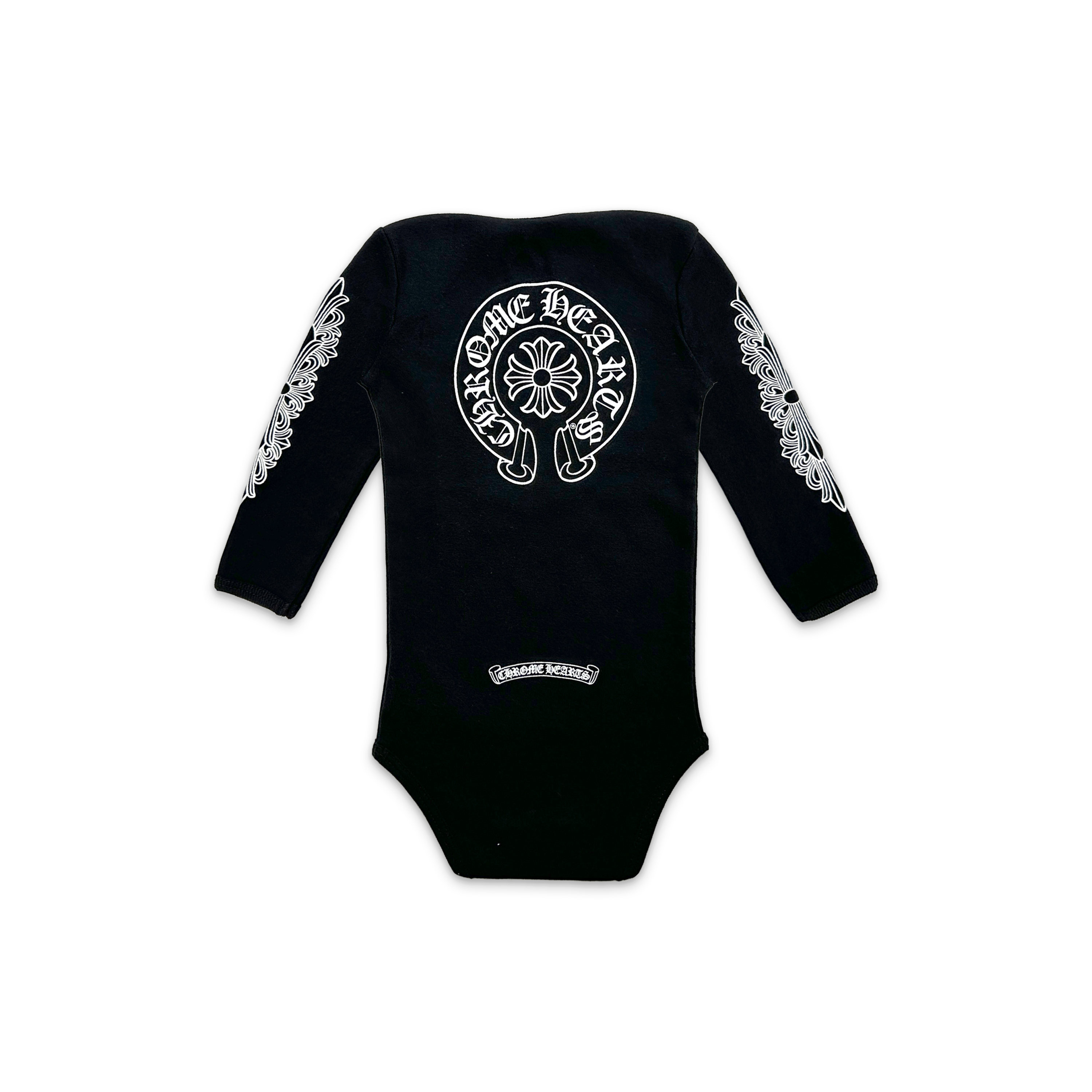Baby Horseshoe Logo Onesie "Black White"