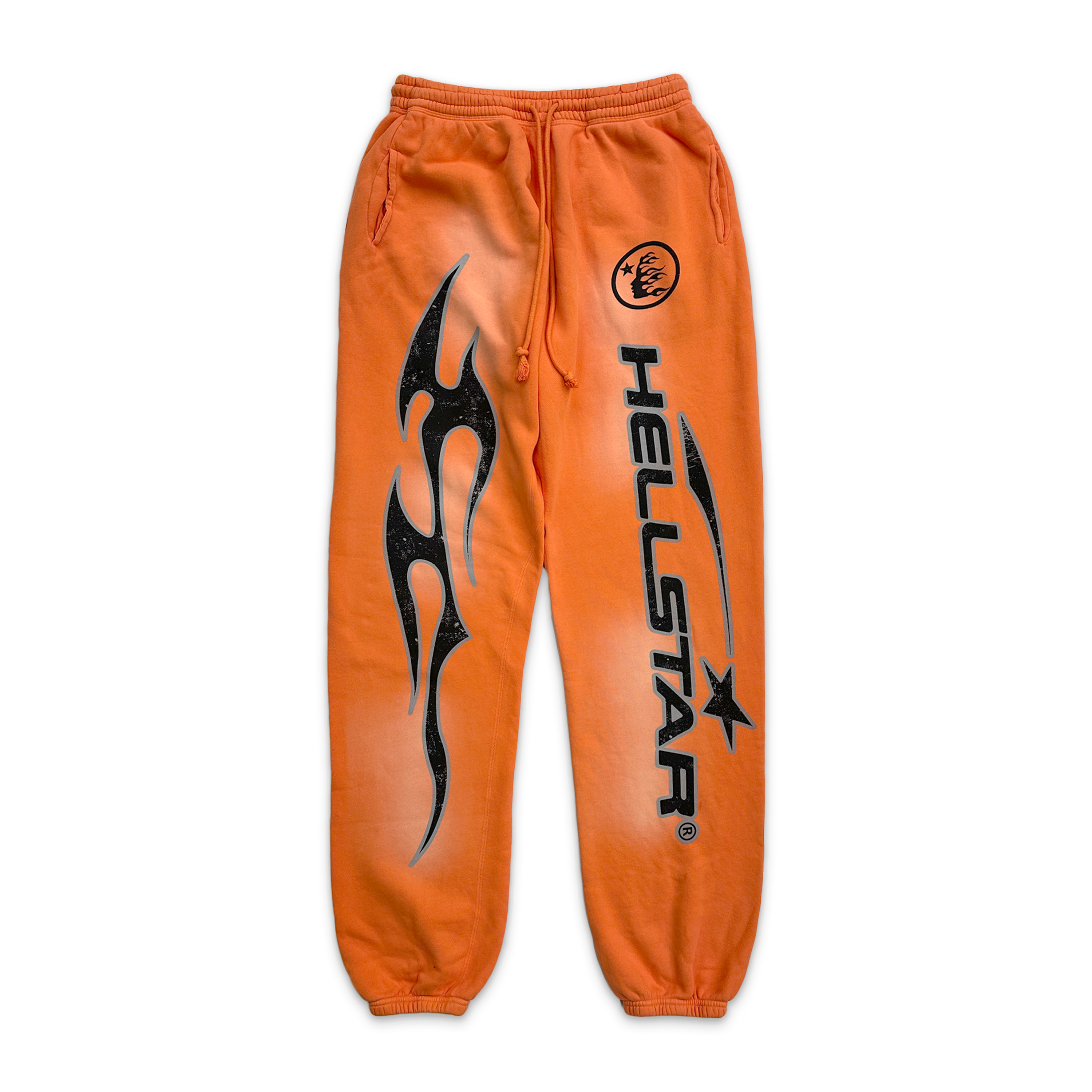 Hellstar, Fire Closed Bottom Sweatpants "Orange"
