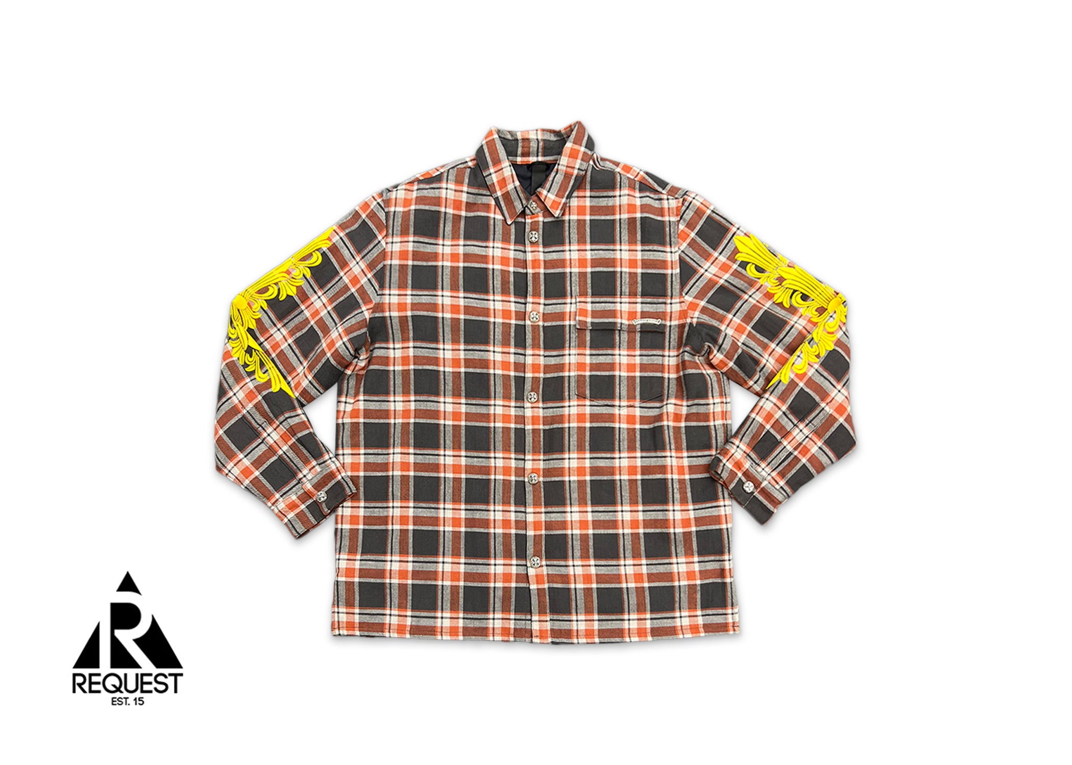 Chrome Hearts Flannel Jacket "Orange/Grey"
