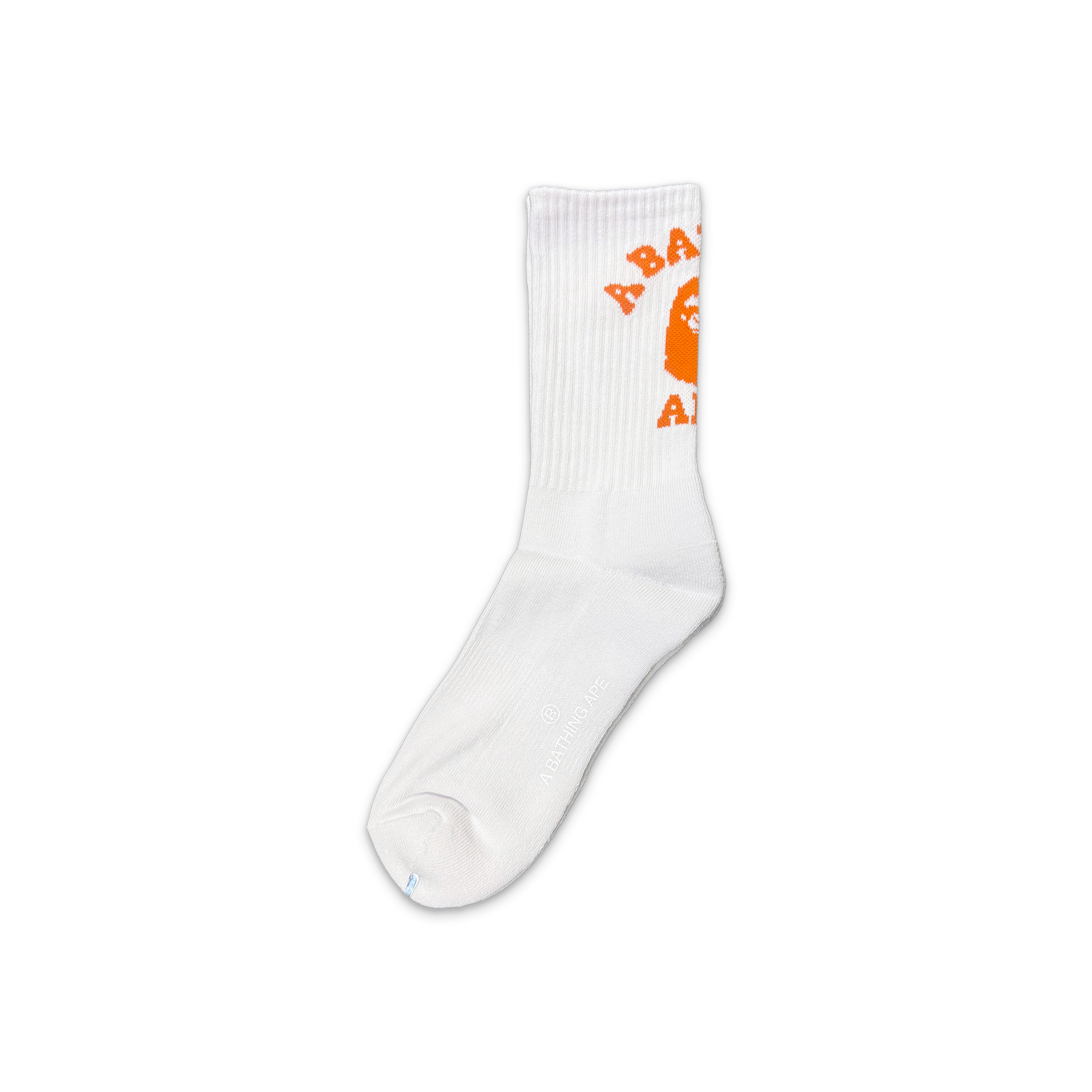 A Bathing Ape (BAPE), College Socks "White/Orange"