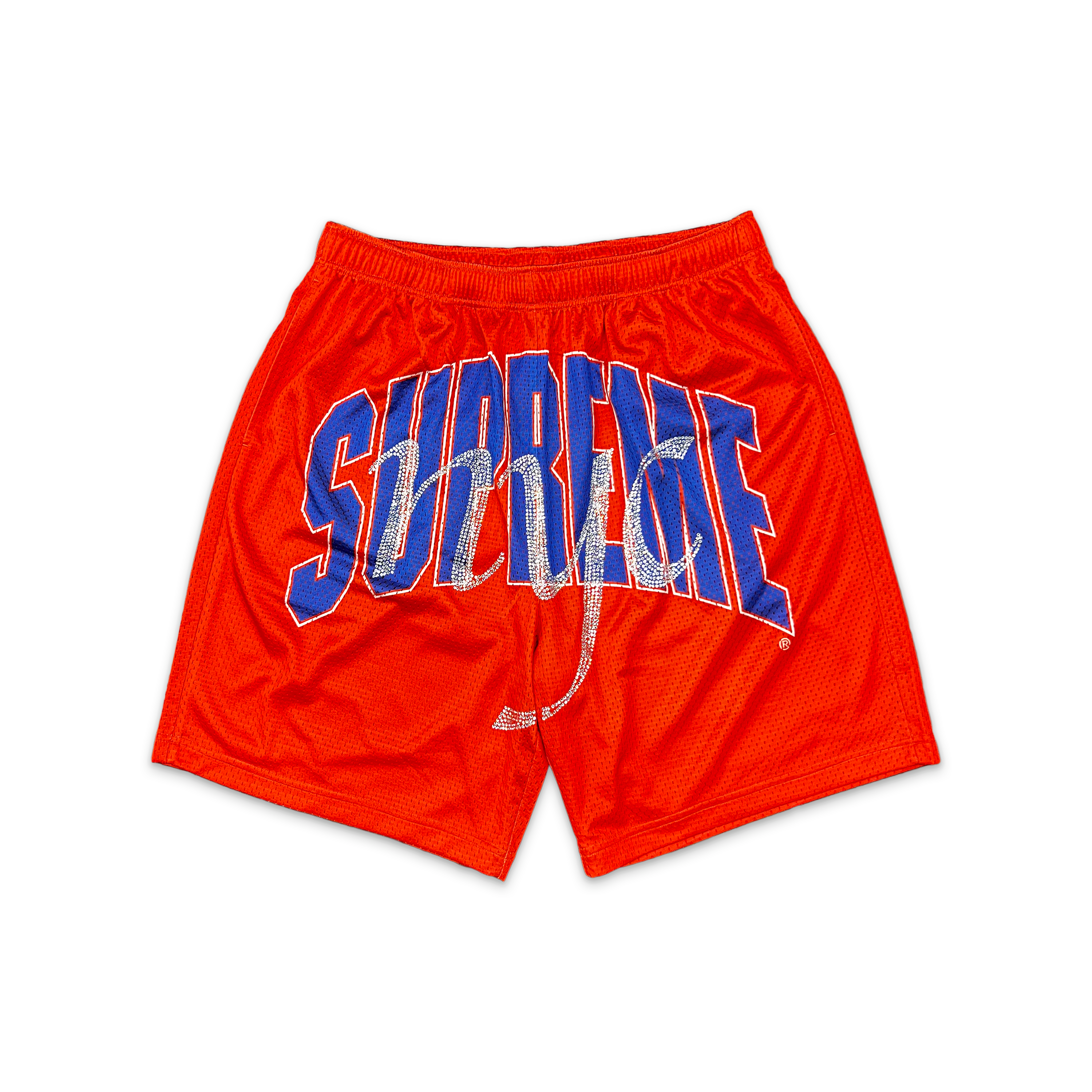 Rhinestone Mesh Shorts "Orange" (SS26)