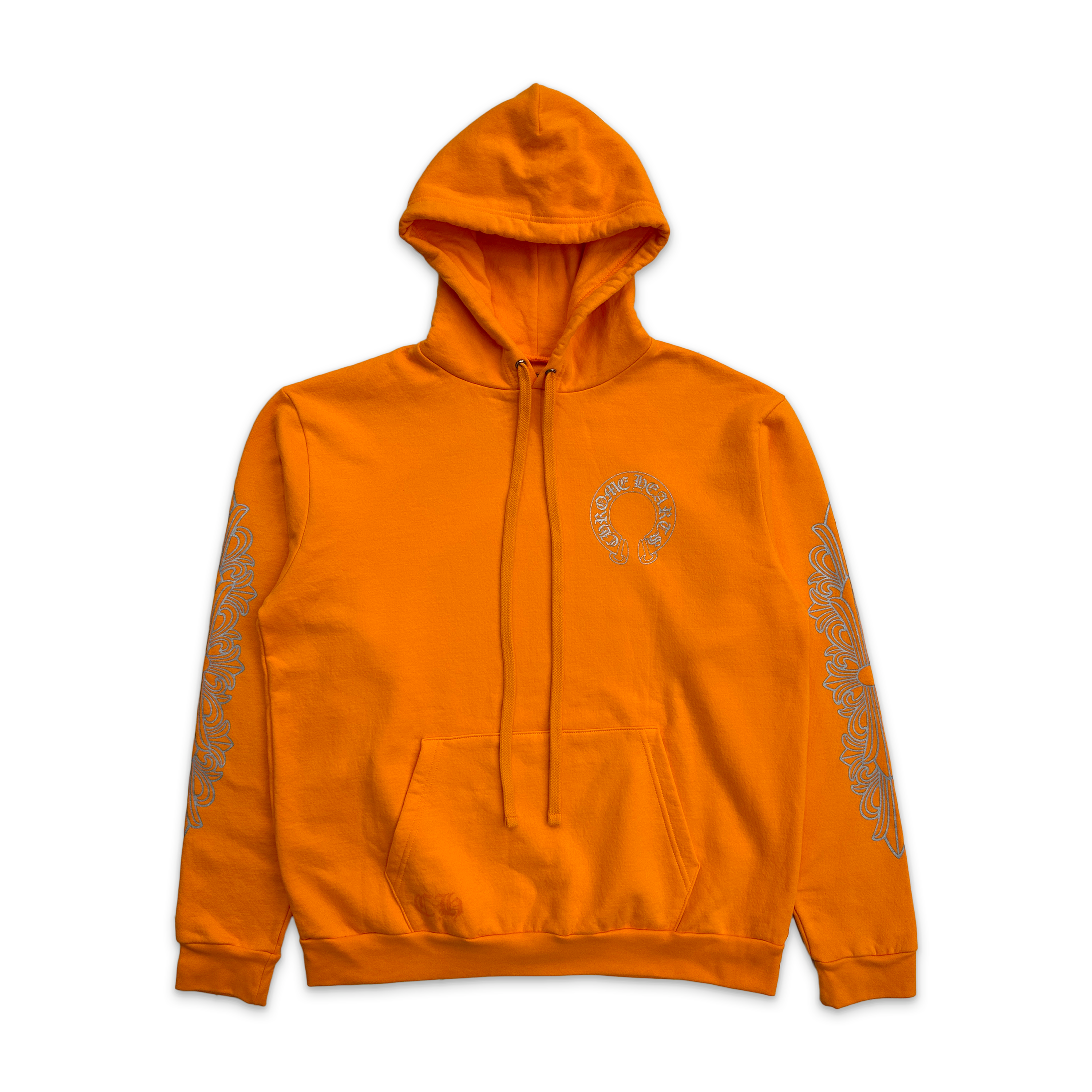 Chrome Hearts, Horseshoe Miami Exclusive Hoodie "Orange/Metallic Silver"