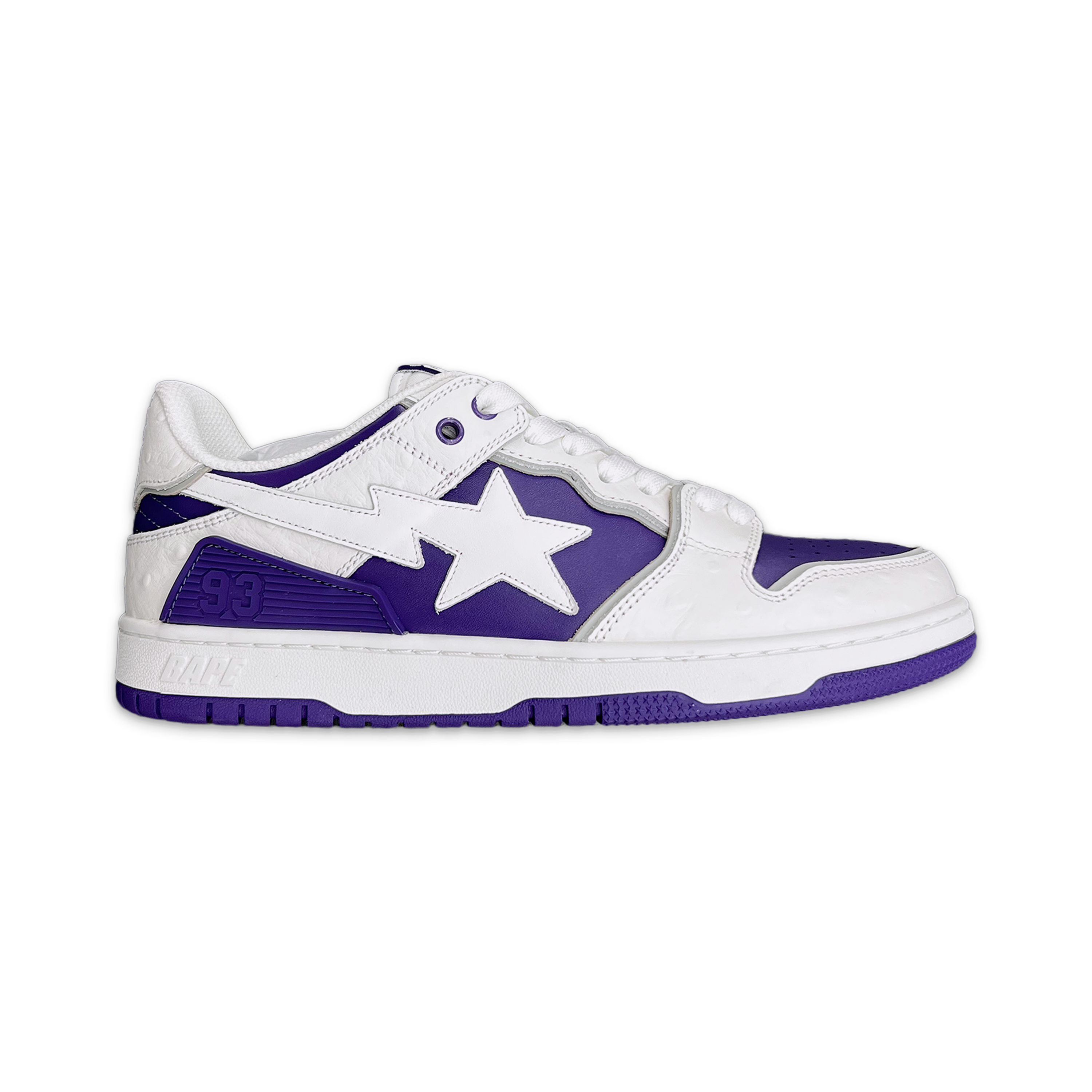 A Bathing Ape (BAPE), Sk8 Sta #1 Ostrich Pack "White Purple"