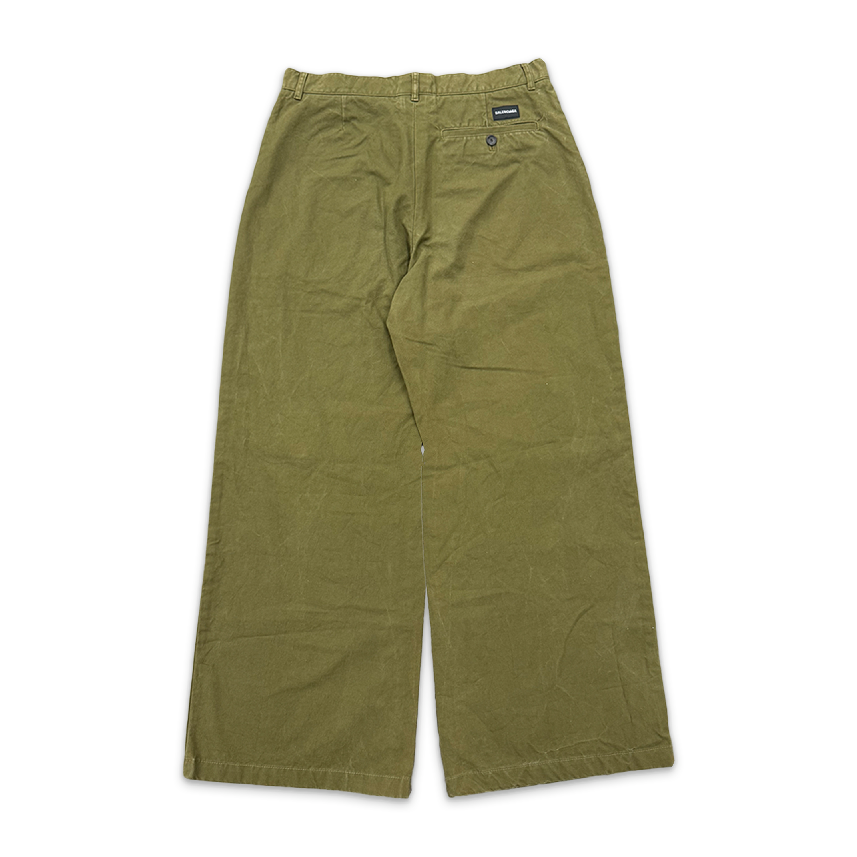 Balenciaga, Baggy Canvas Pants "Olive"