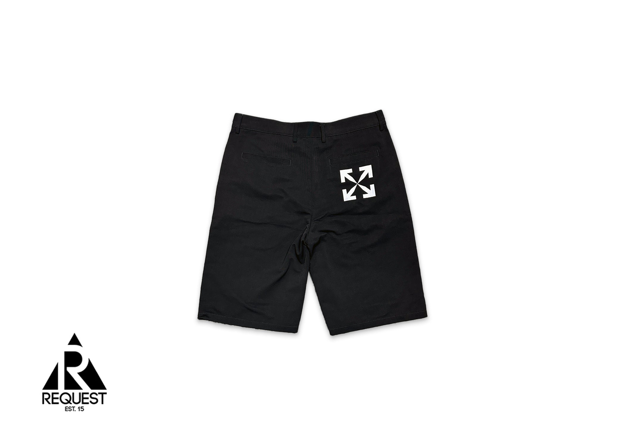 Request, Off-White Wide Chino Shorts "Black"