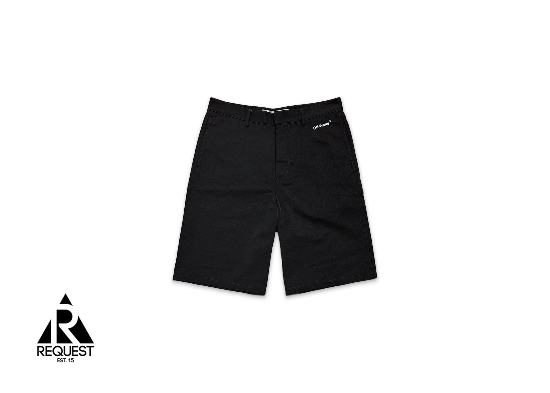 Request, Off-White Wide Chino Shorts "Black"