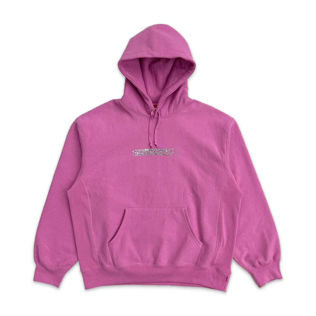 Supreme, Motion Logo Hooded Sweatshirt Swarovski "Pink"