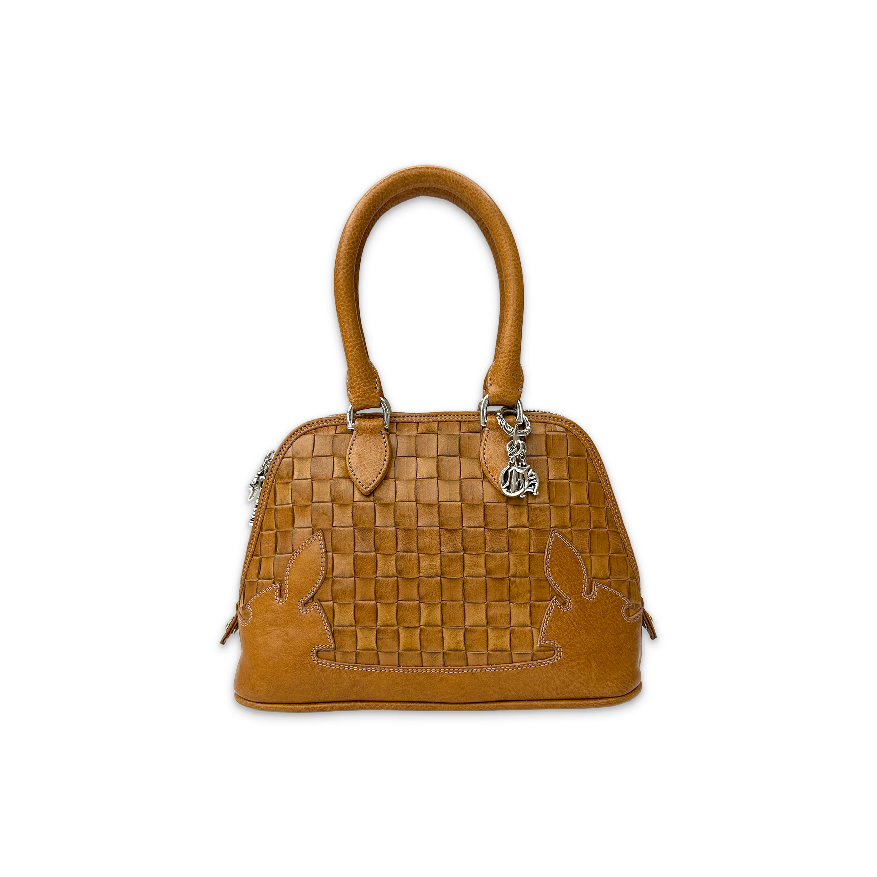 Chrome Hearts, Woven Leather Slouchy Mo Mini Purse "Tan"