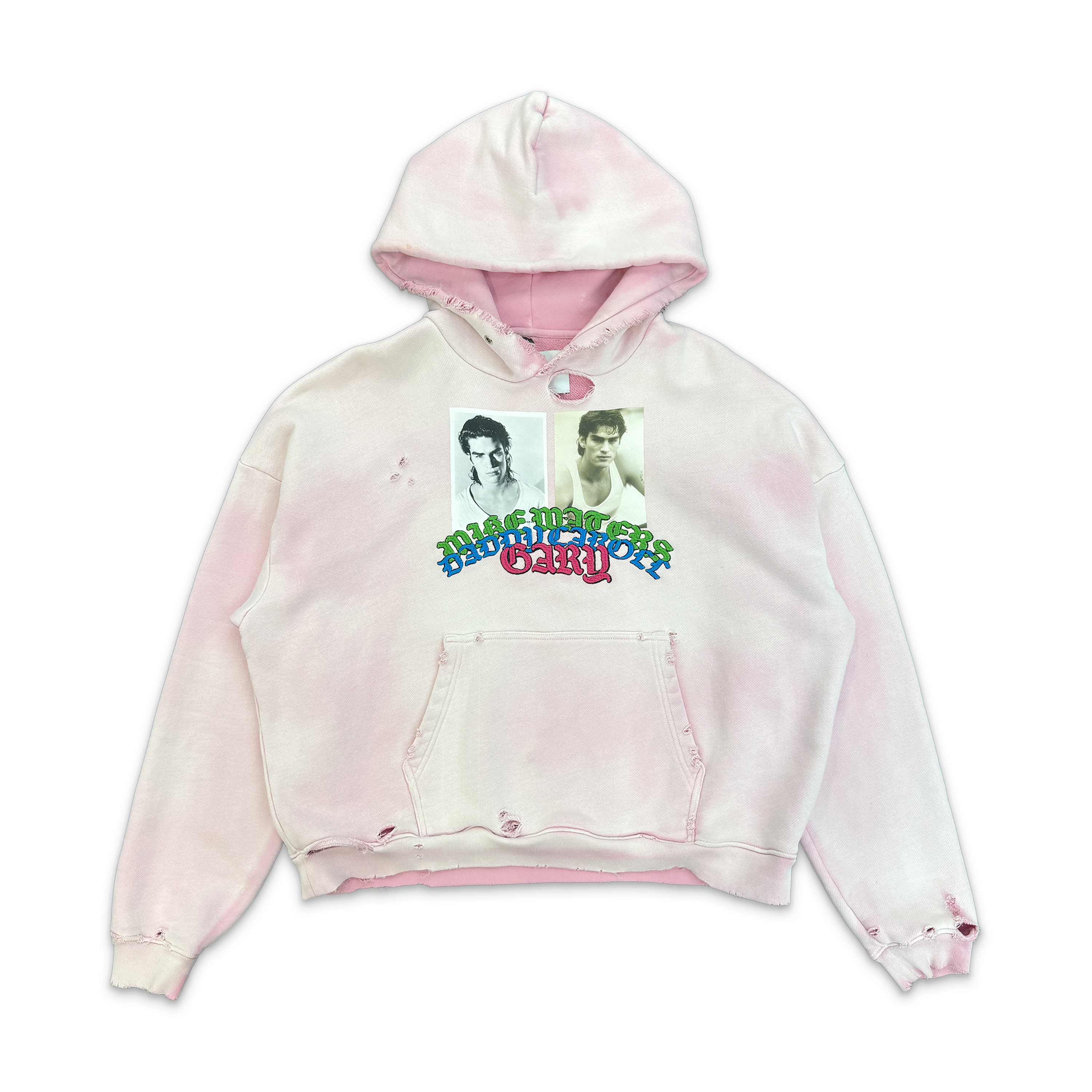 Paly Hollywood, My Own Private Rodney Distressed Hoodie "Pink"