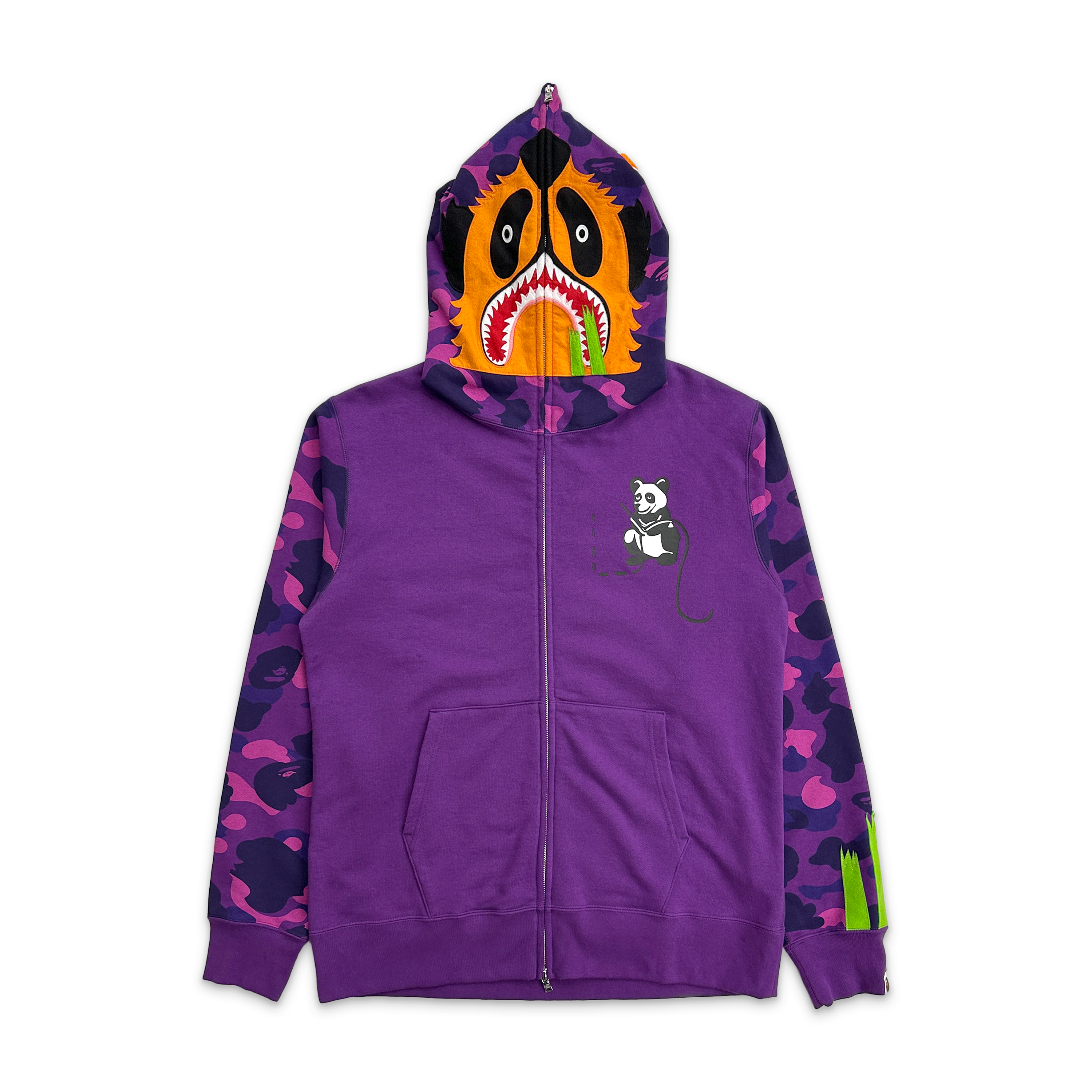 A Bathing Ape (BAPE), Bape Color Camo Panda Full Zip Hoodie "Purple"