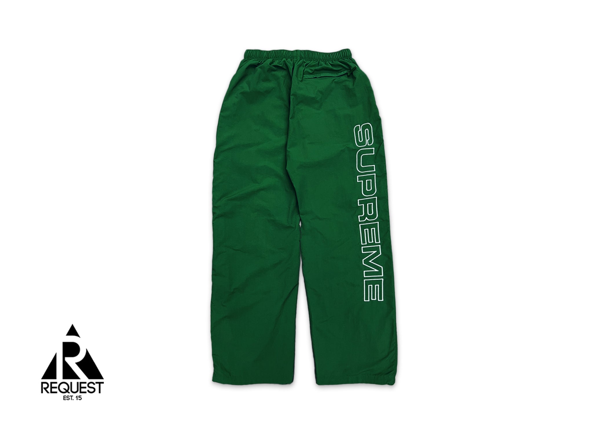 Supreme, Embroidered Logo Track Pants "Green"