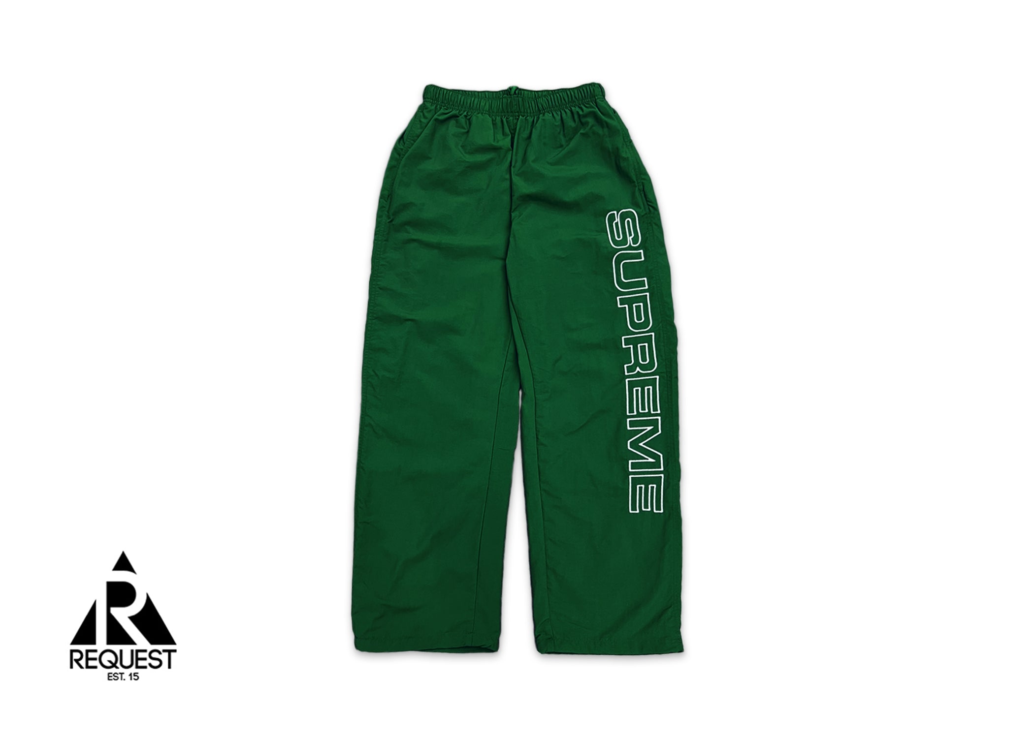 Supreme, Embroidered Logo Track Pants "Green"