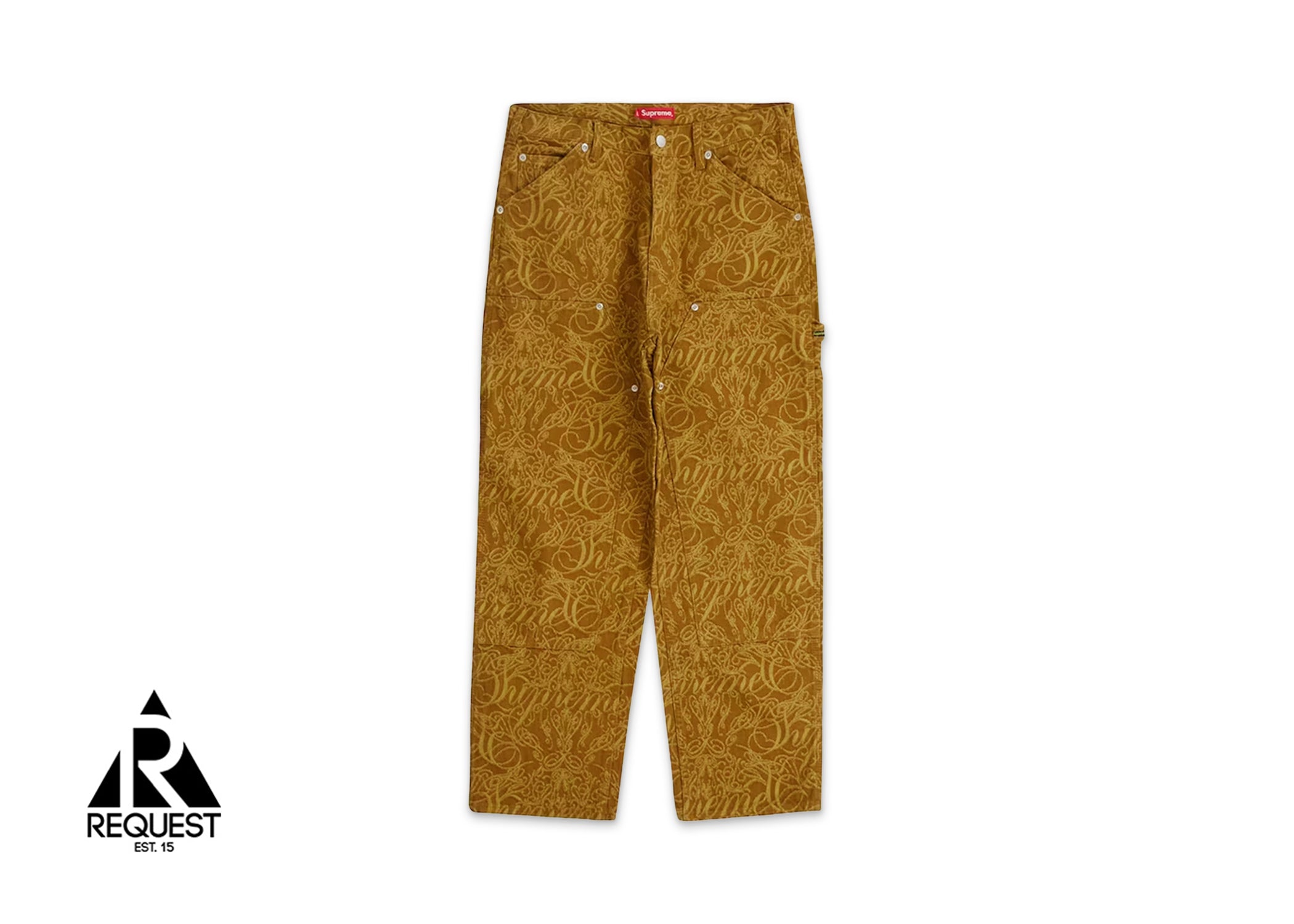 Supreme Script Jacquard Double Knee Denim Painter Pant “Brown