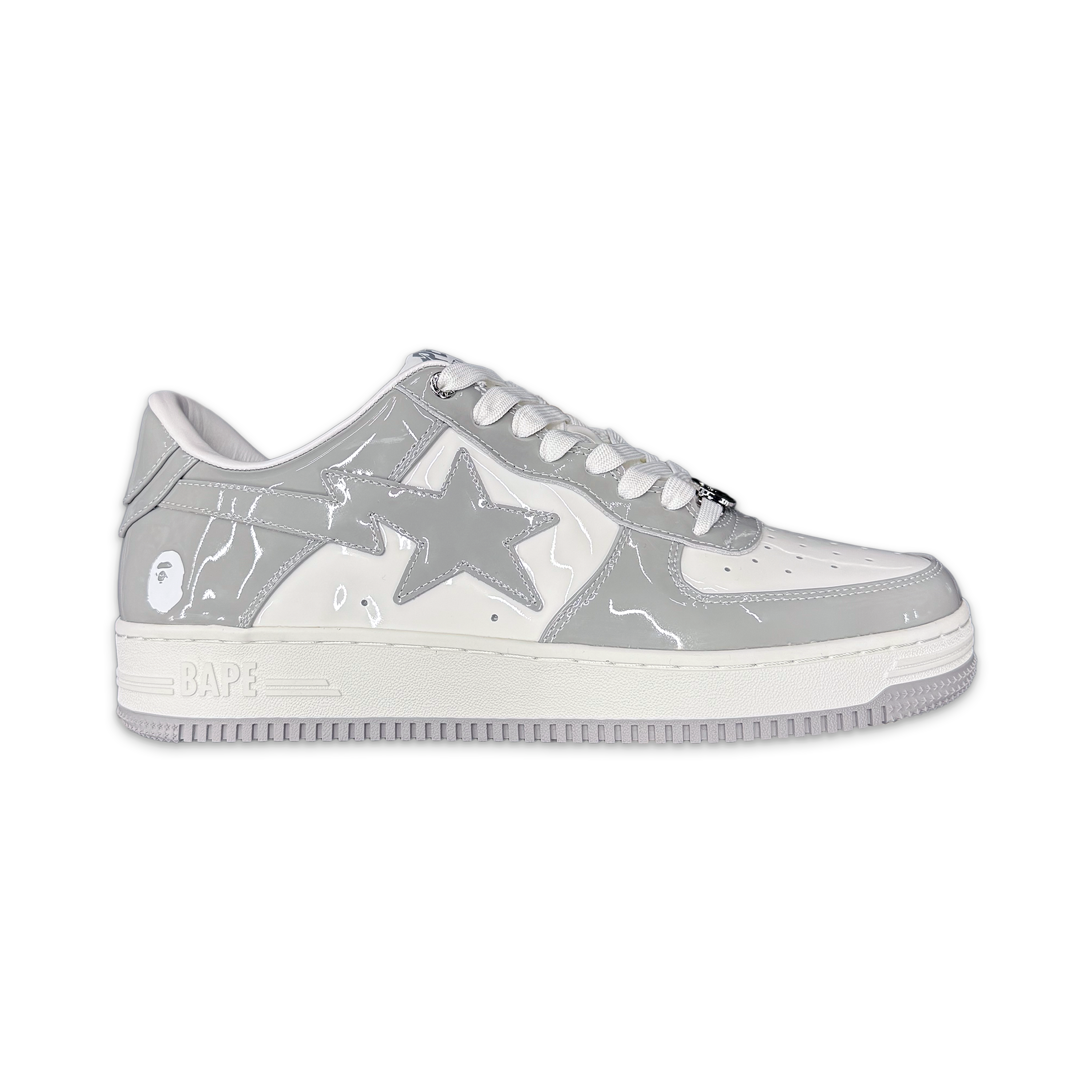 A Bathing Ape (BAPE), Bapesta Low "Grey Patent"