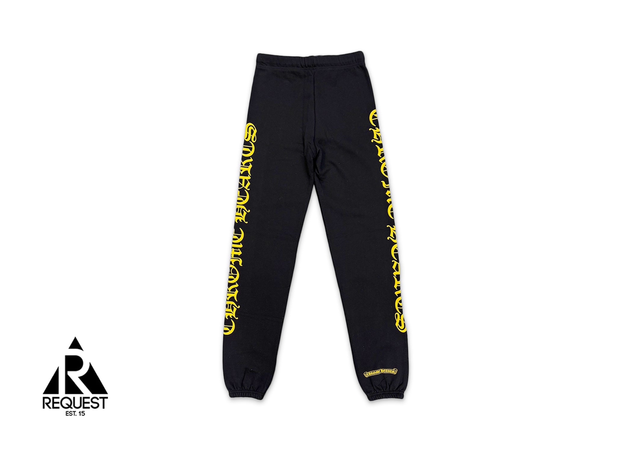 Chrome Hearts, Script Sweatpants "Black Yellow"
