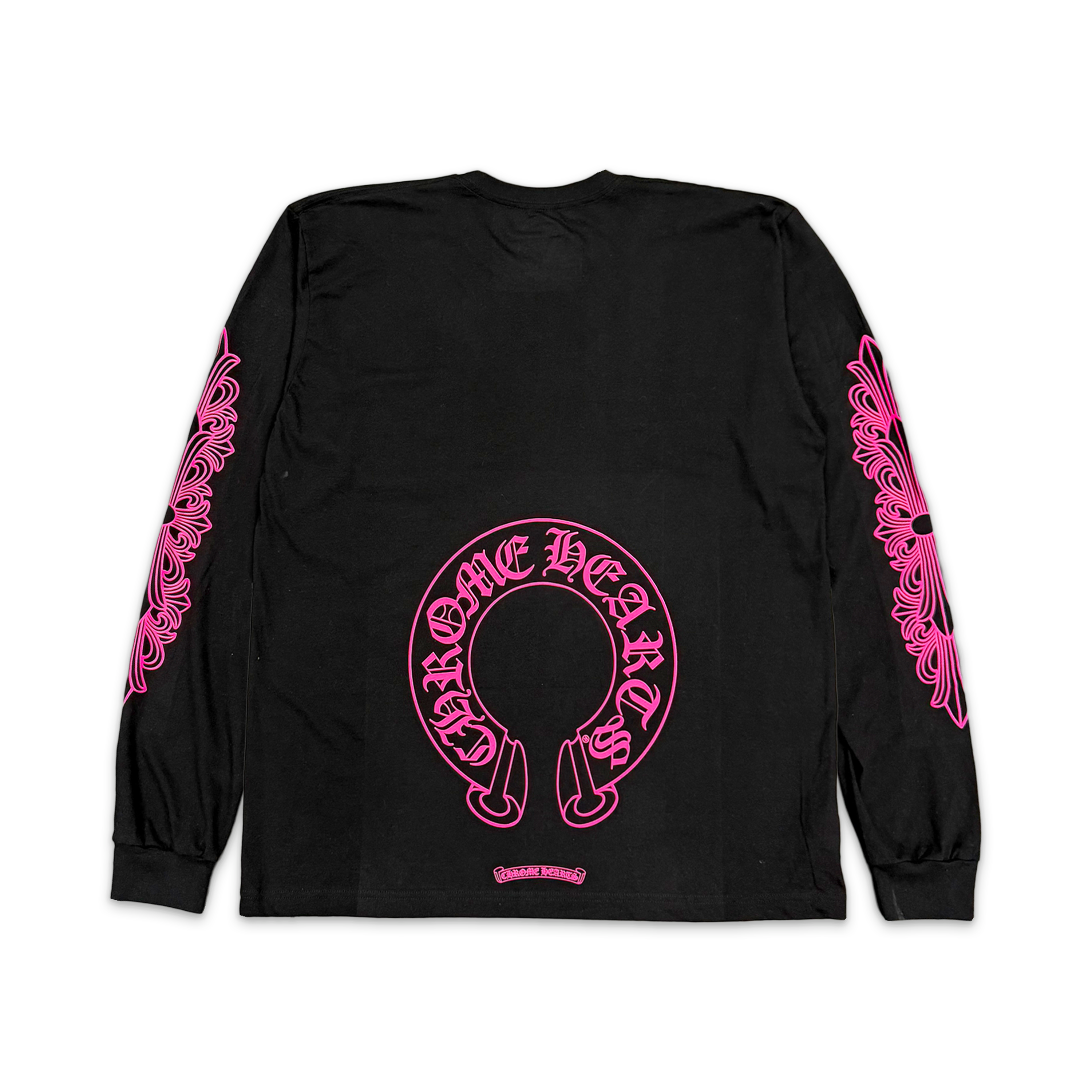 Chrome Hearts, Horseshoe Logo L/S Tee "Black Pink"