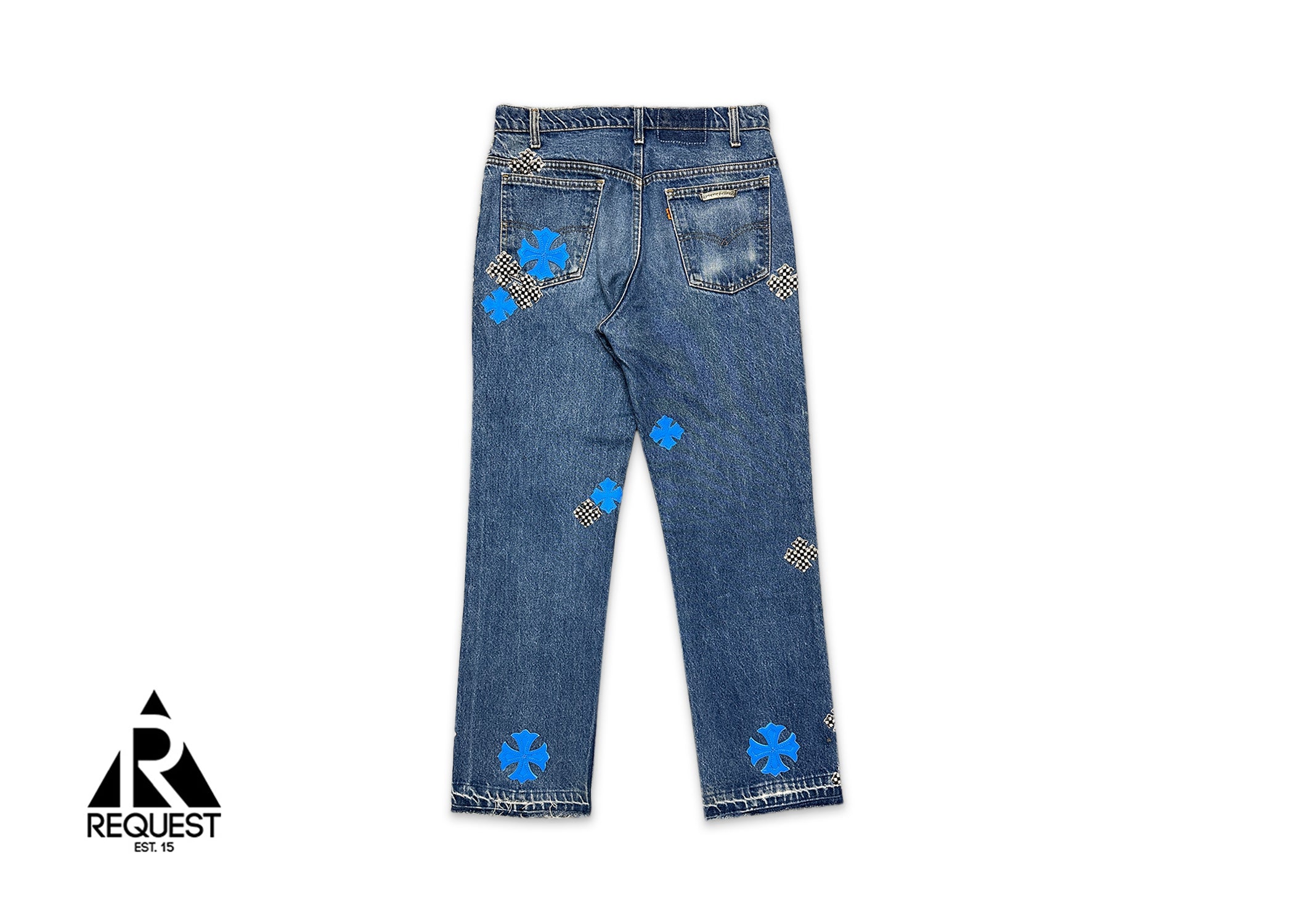Chrome Hearts, Levi's Indigo 1/1 Plus Cross Denim "Checkerboard & Blue"
