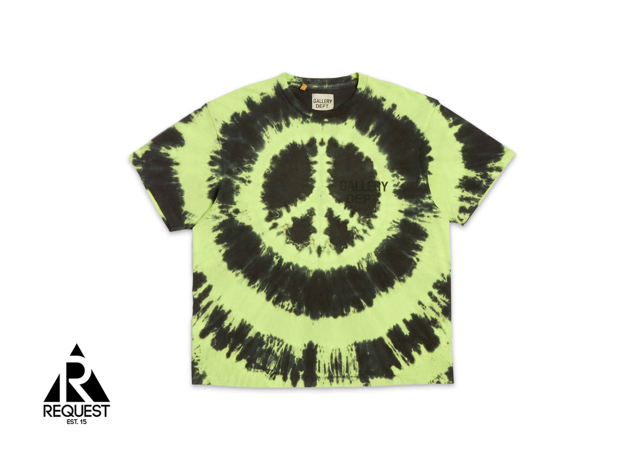 Gallery Dept. Peace Tee "Tie Dye Lime Black"