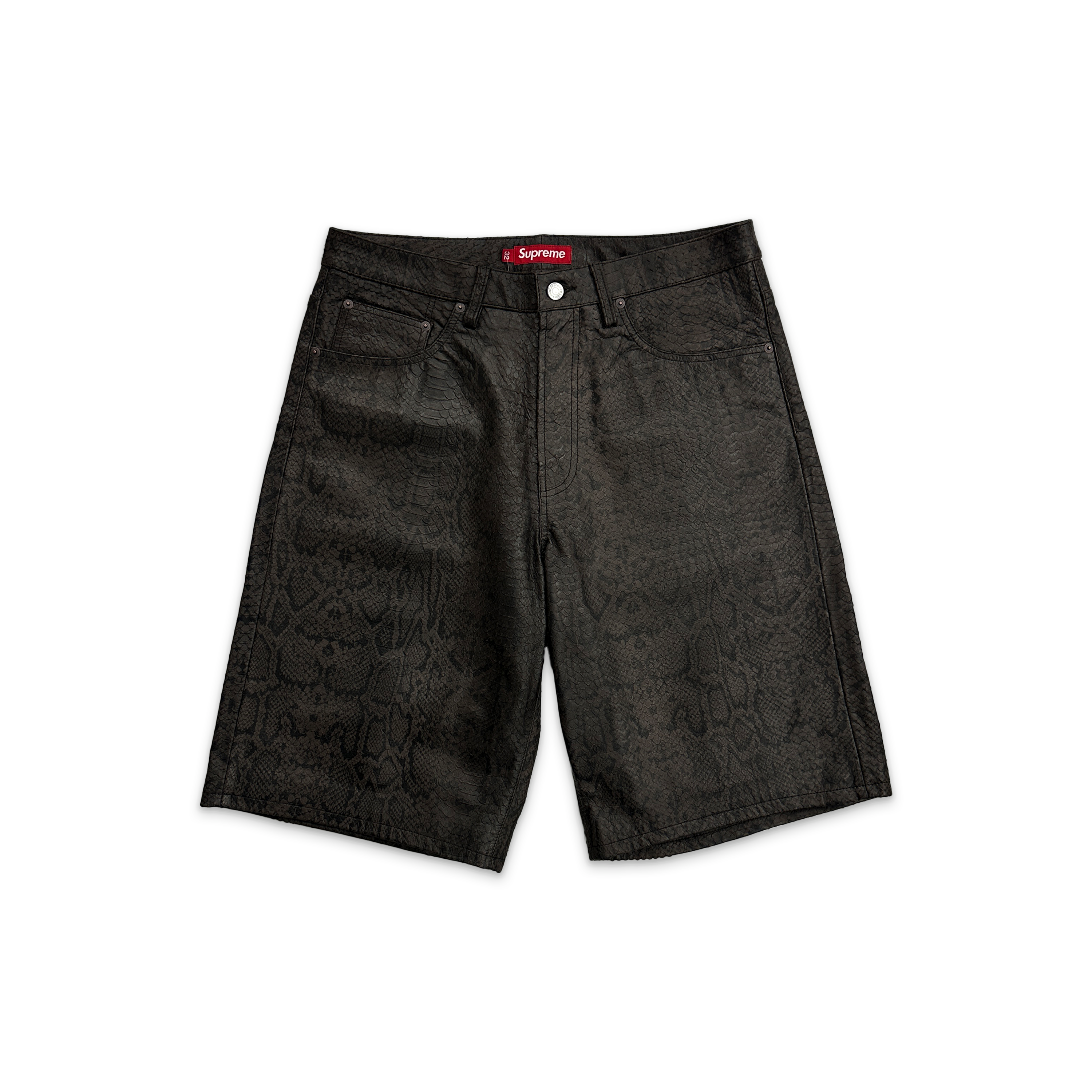 Supreme, Baggy Leather Short SS25 "Brown"