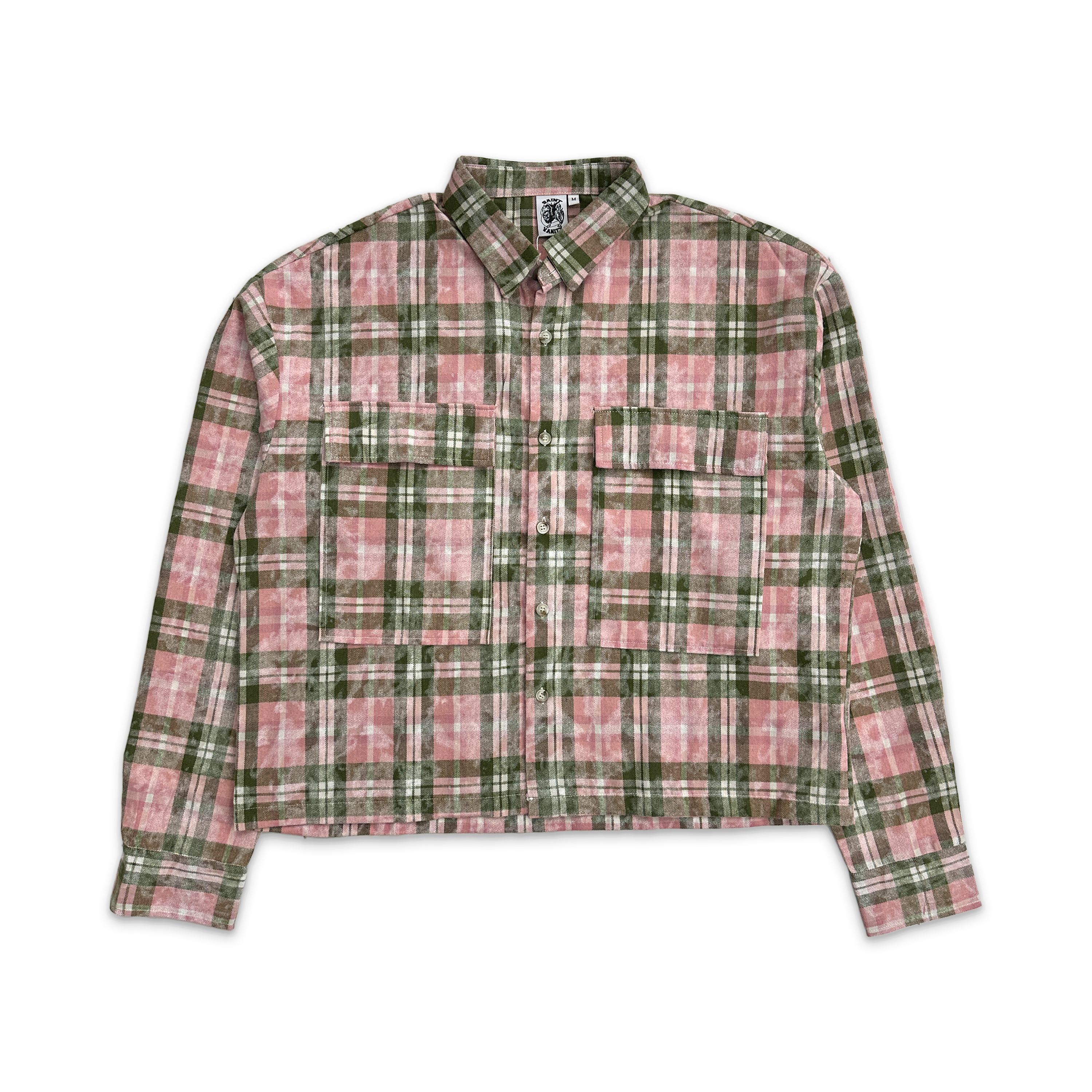 Saint Vanity, Classic Logo Flannel "Pink & Green"