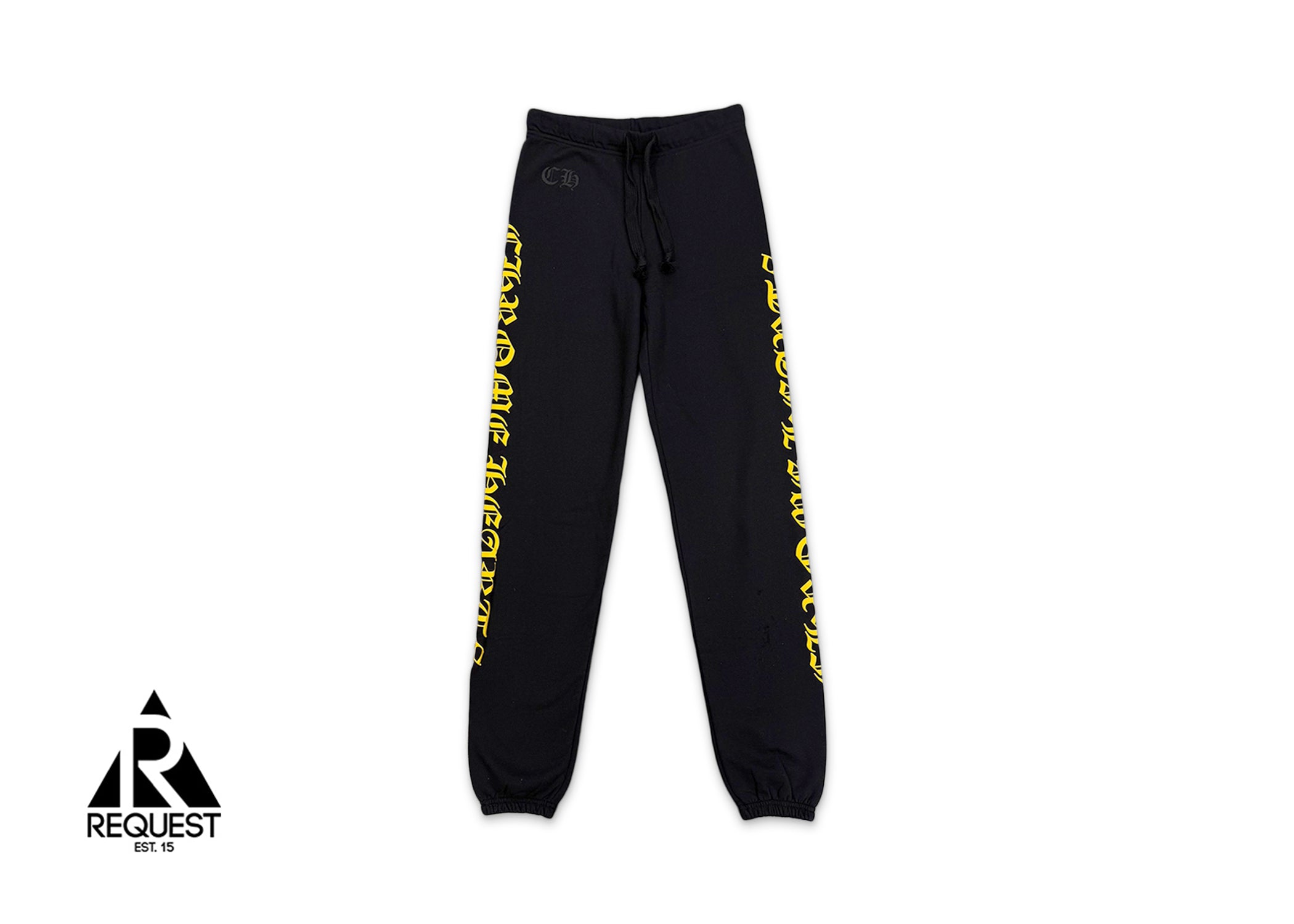 Chrome Hearts, Script Sweatpants "Black Yellow"