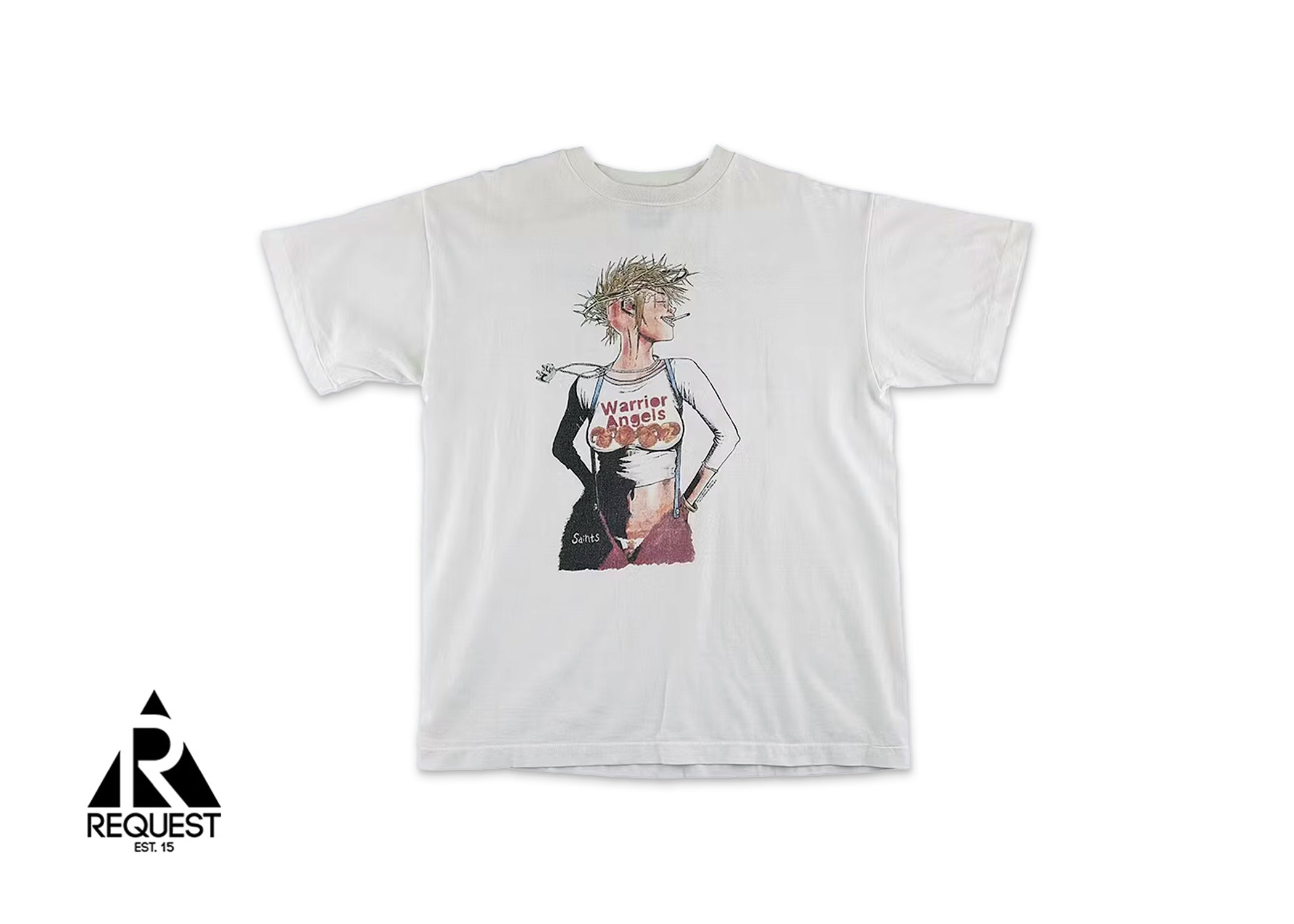 Saint Michael Punk Girl Tee "White"