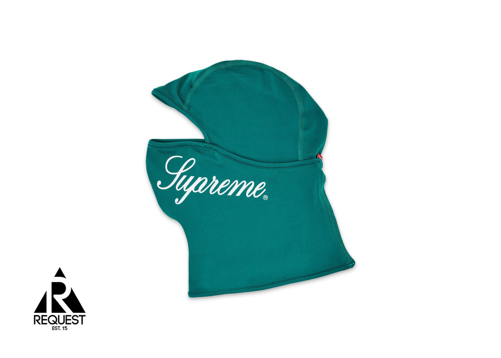Supreme Script Logo Balaclava "Pine Green"