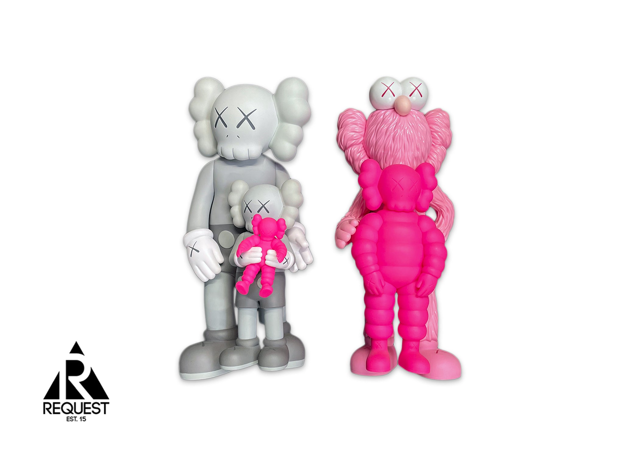 Request, KAWS Family Vinyl Figures “Grey/Pink”