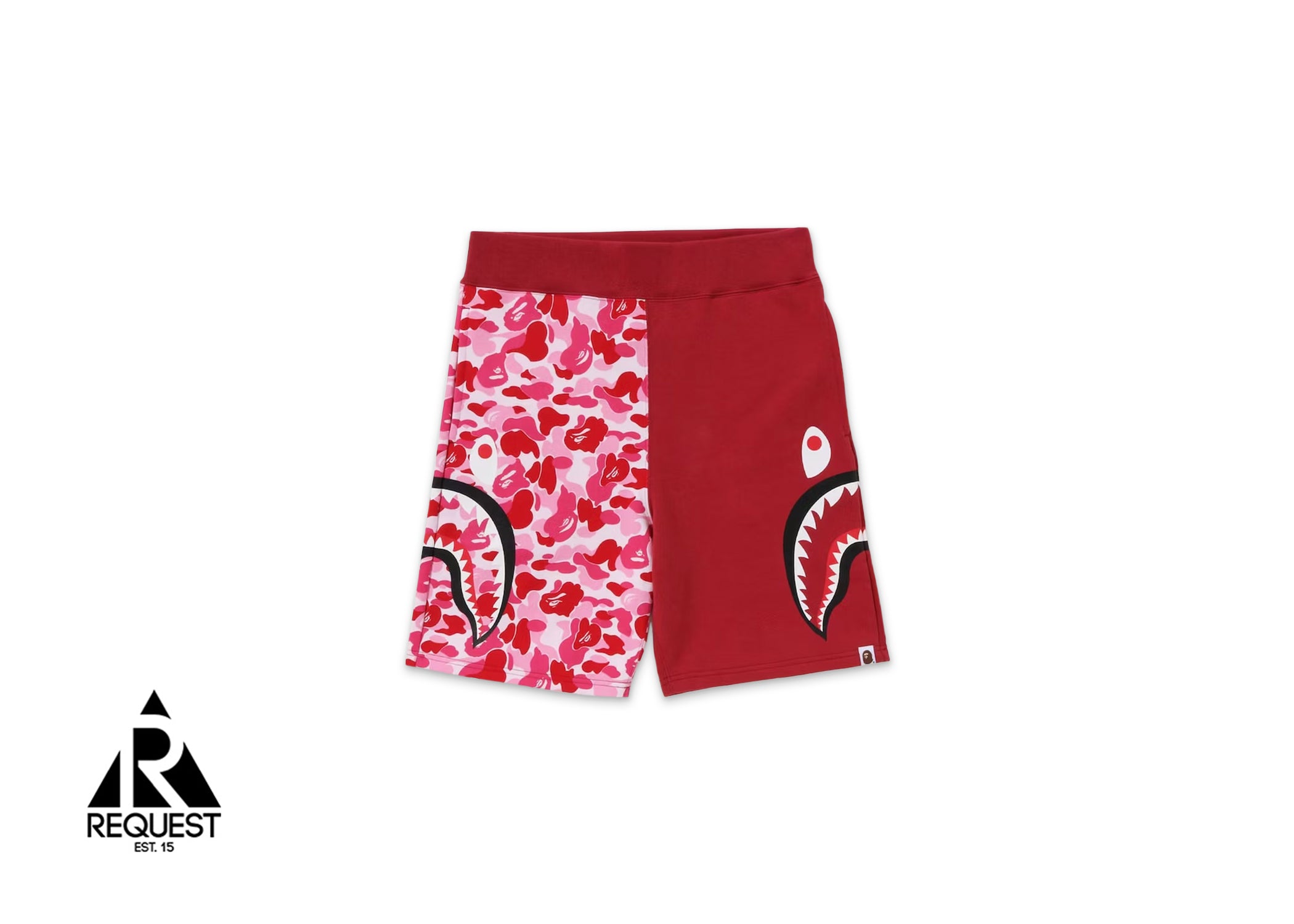 A Bathing Ape BAPE ABC Camo Side Shark Sweatshorts "Pink"