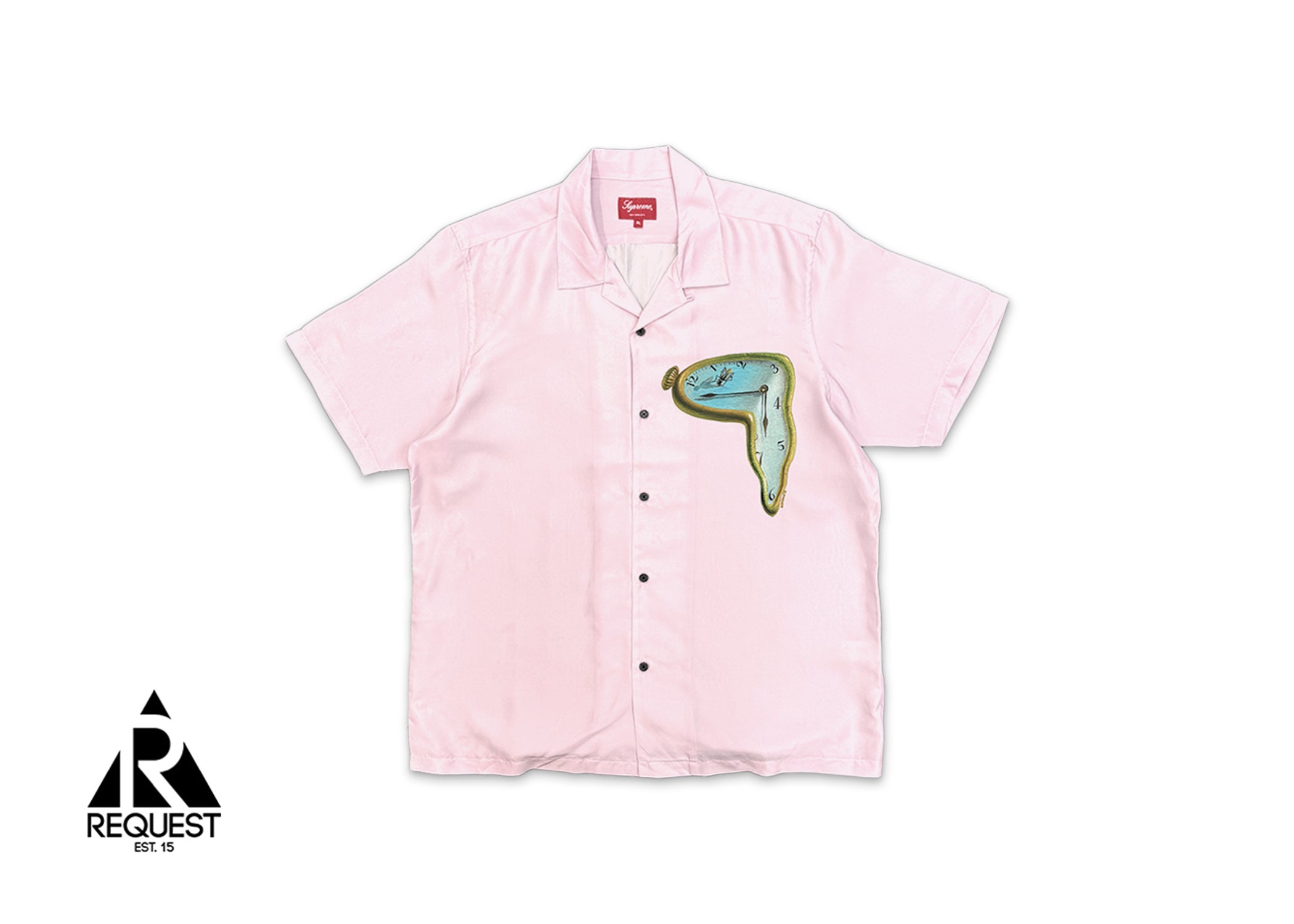 Supreme, The Persistence of Memory Silk Shirt "Light Pink" (SS19)