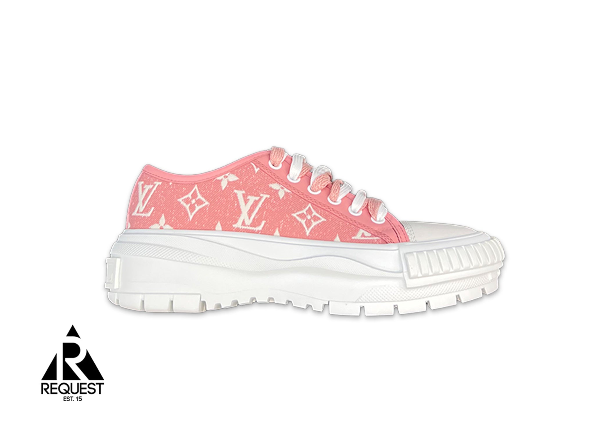 Louis Vuitton, Shoes, Louis Vuitton Squad Low Sneaker Monogram Denim Rose  Clair Pink For Women