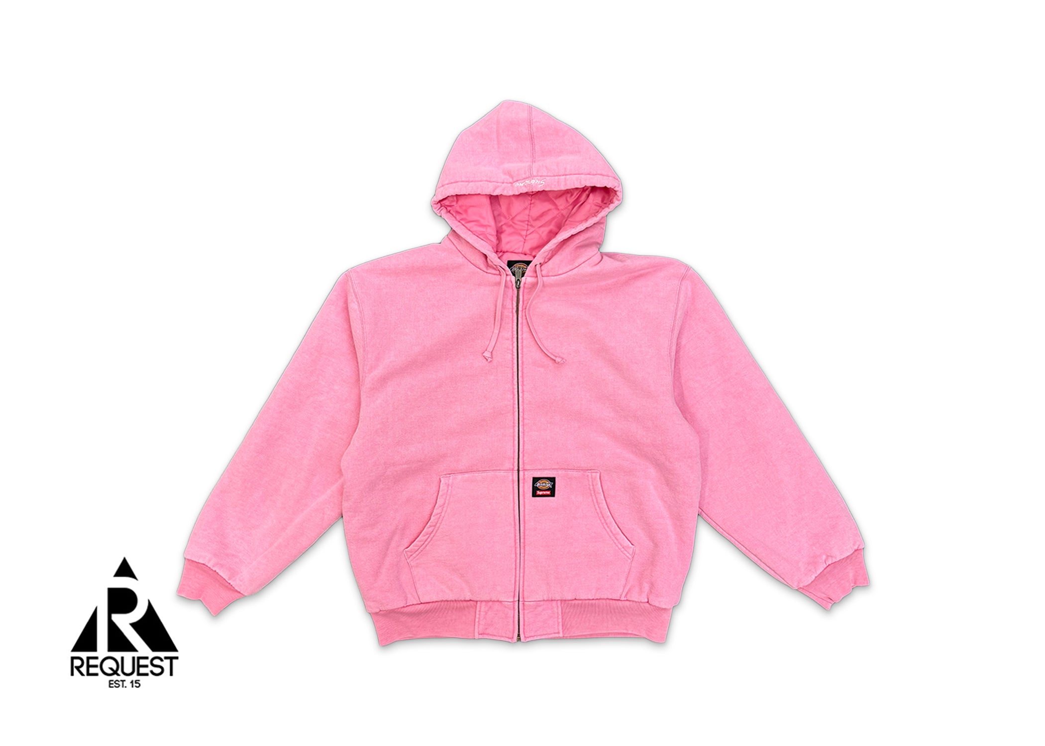 Supreme, x Dickies Quilted Lined Zip Up Hoodie "Dusty Pink"