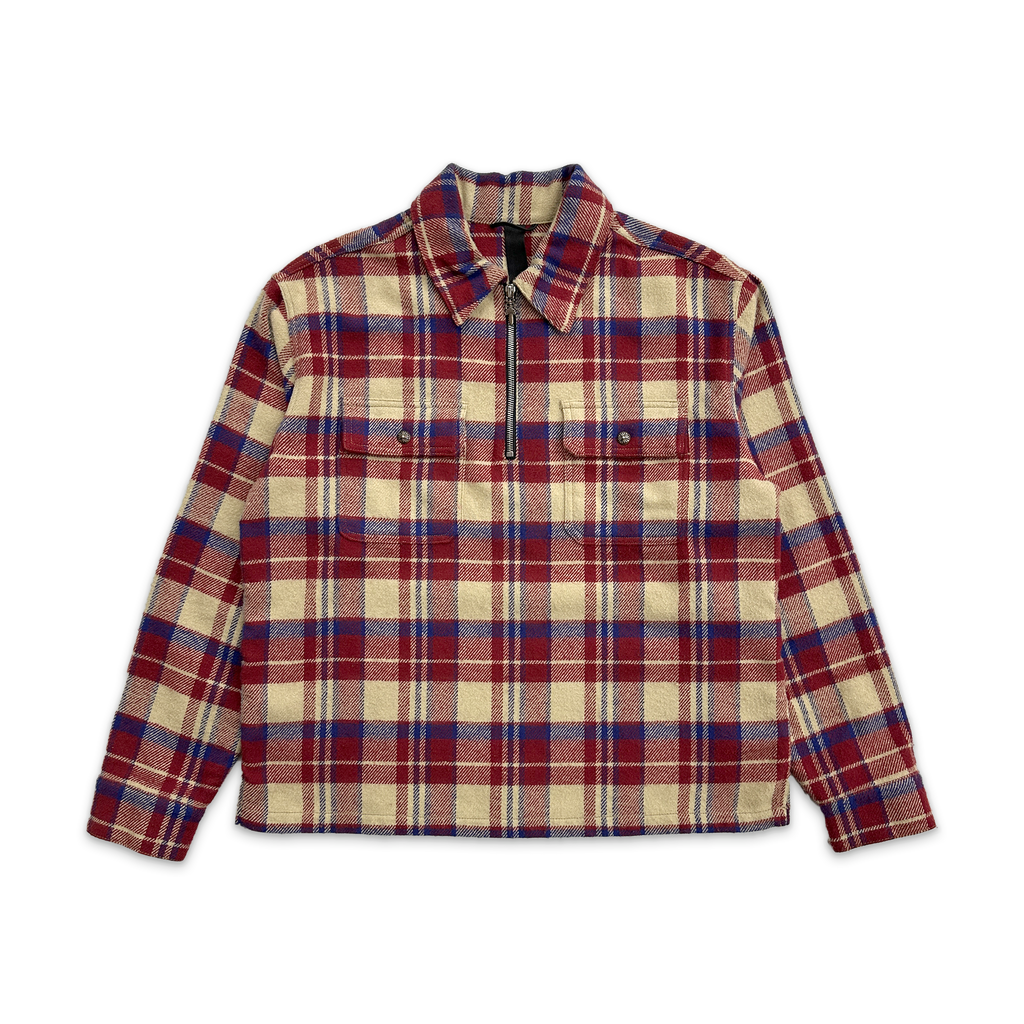 Quarter Zip Flannel Shirt 