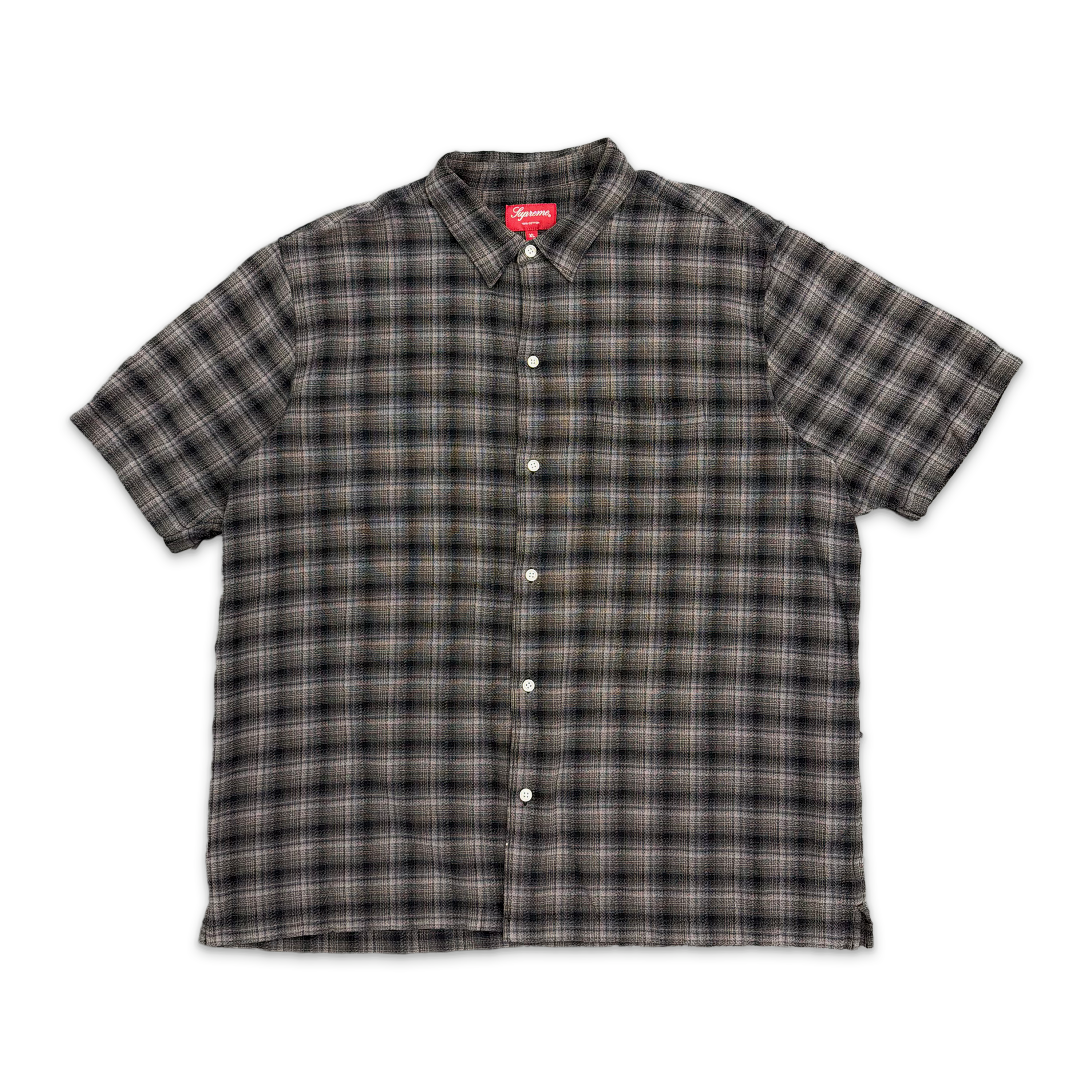 Plaid S/S Shirt "Grey"