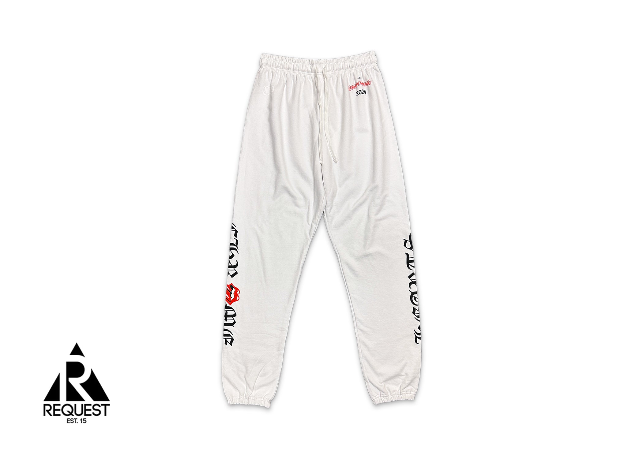 Chrome Hearts, Rolling Stones Sweatpants 2024 "White/Red"
