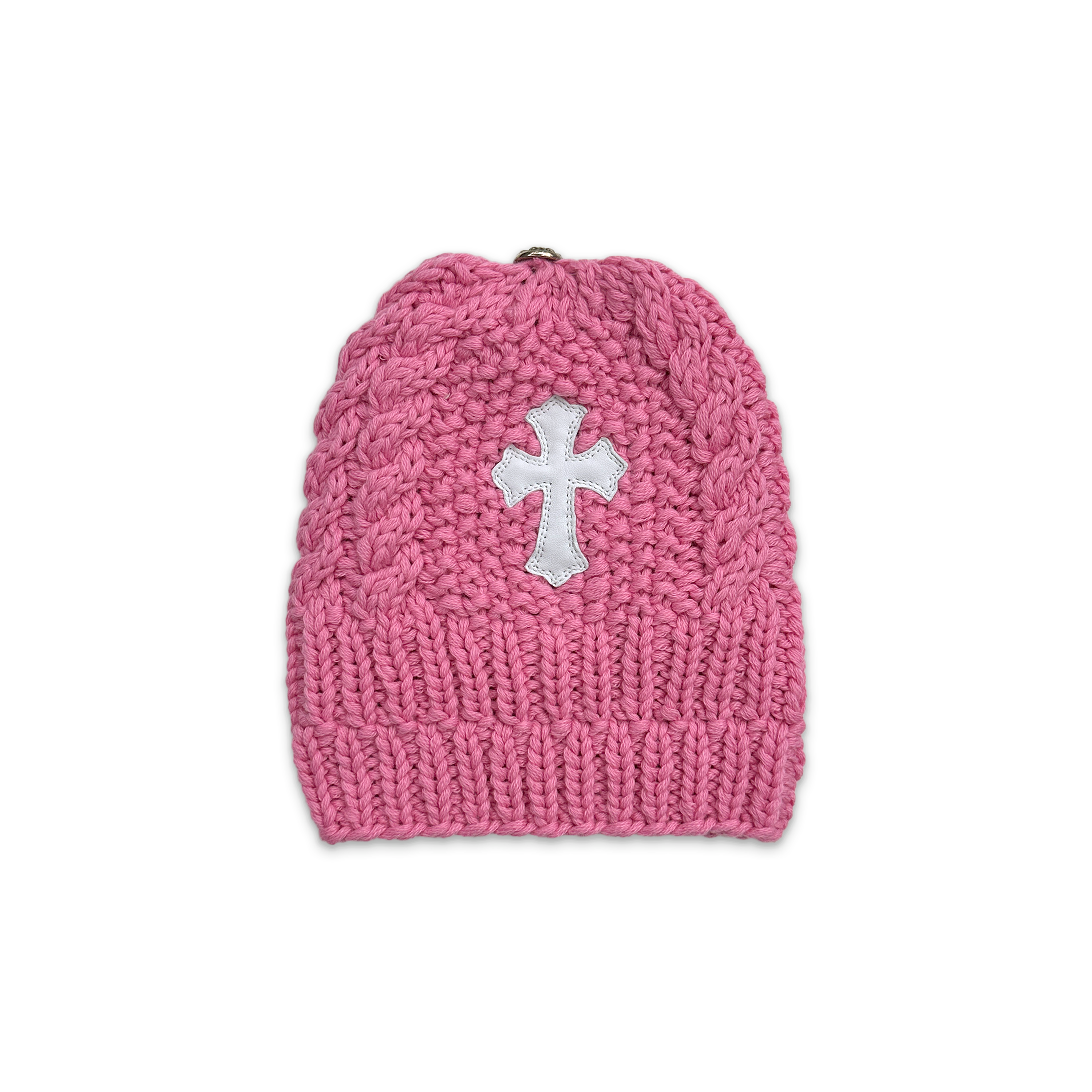 Chrome Hearts, Kids Cross Patch Cashmere Beanie "Pink"